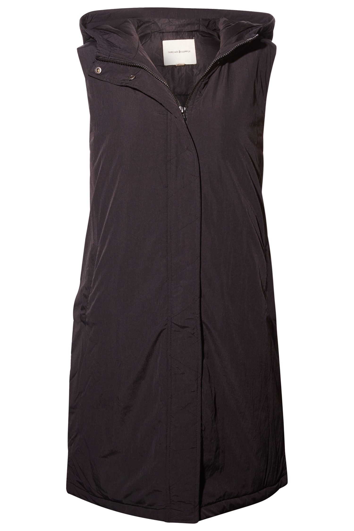 Thread & Supply Long Hooded Vest