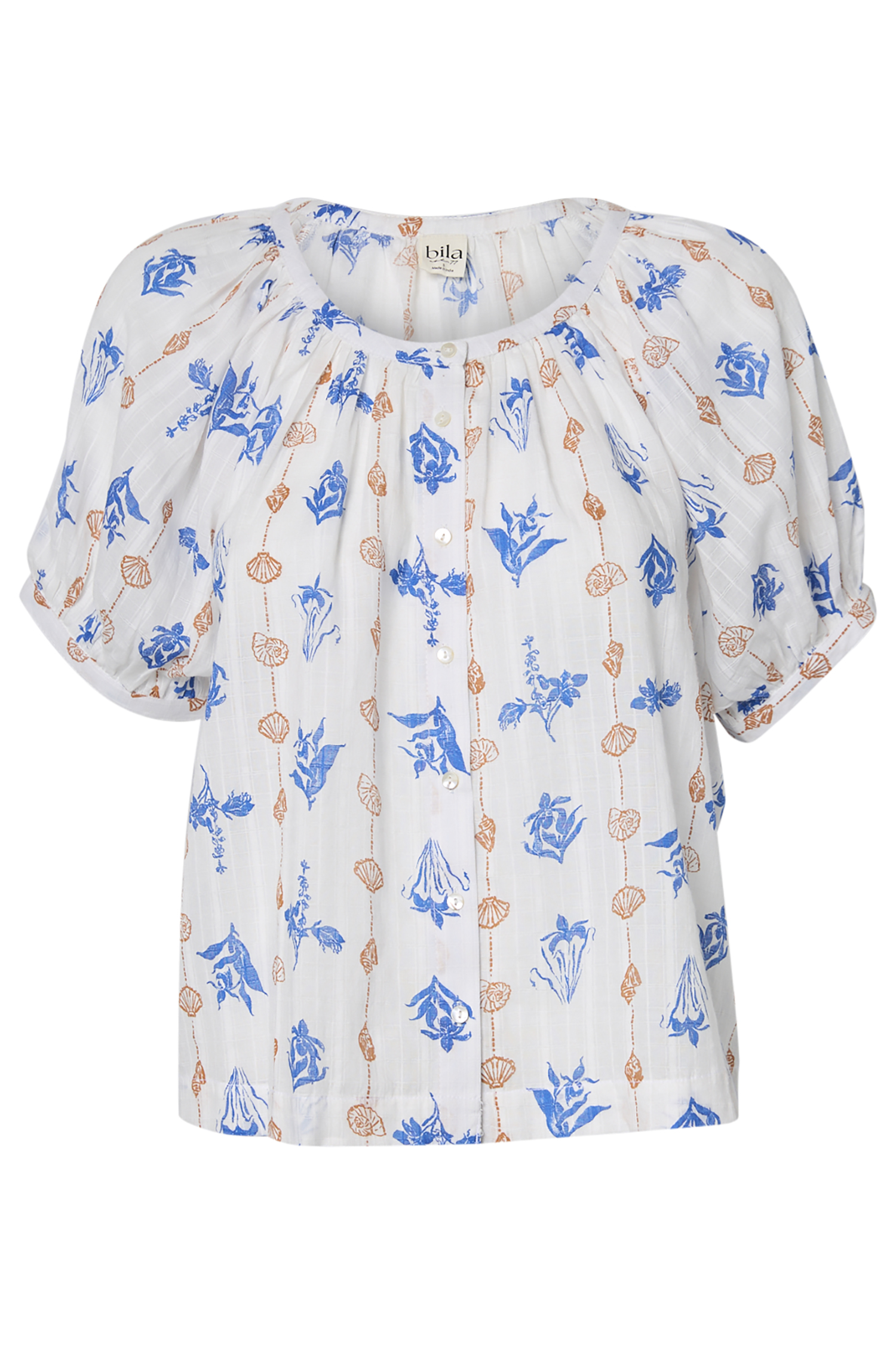 Printed Puff Sleeve Blouse