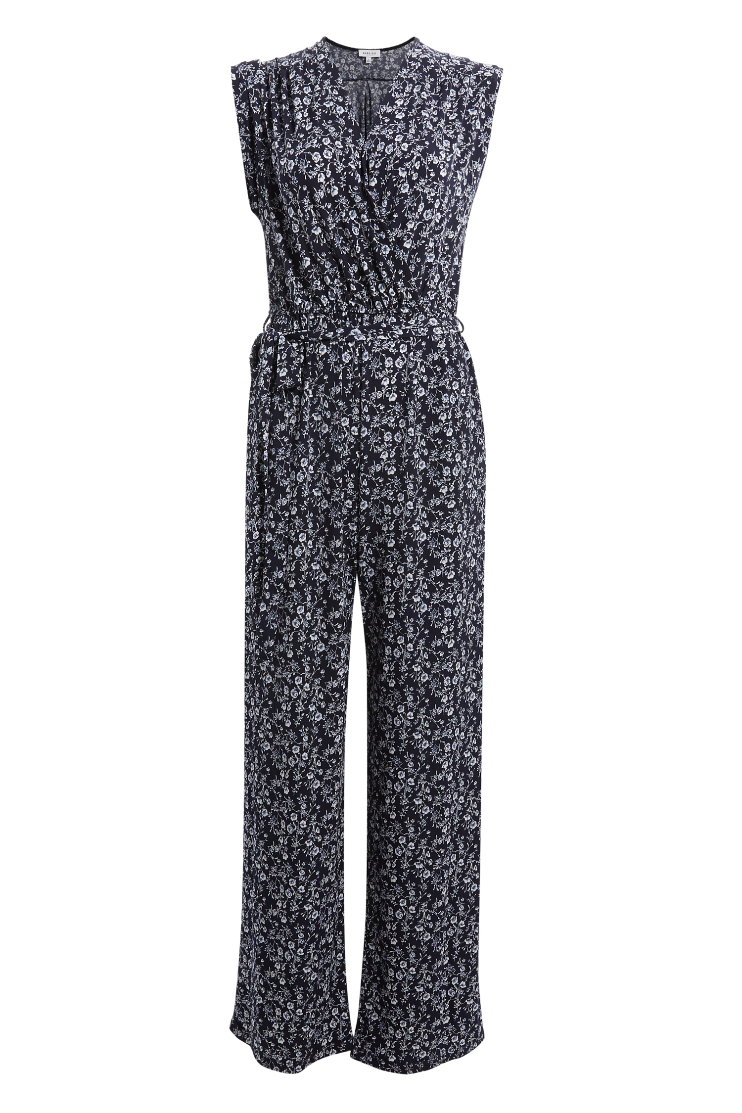 Surplice Floral Jumpsuit