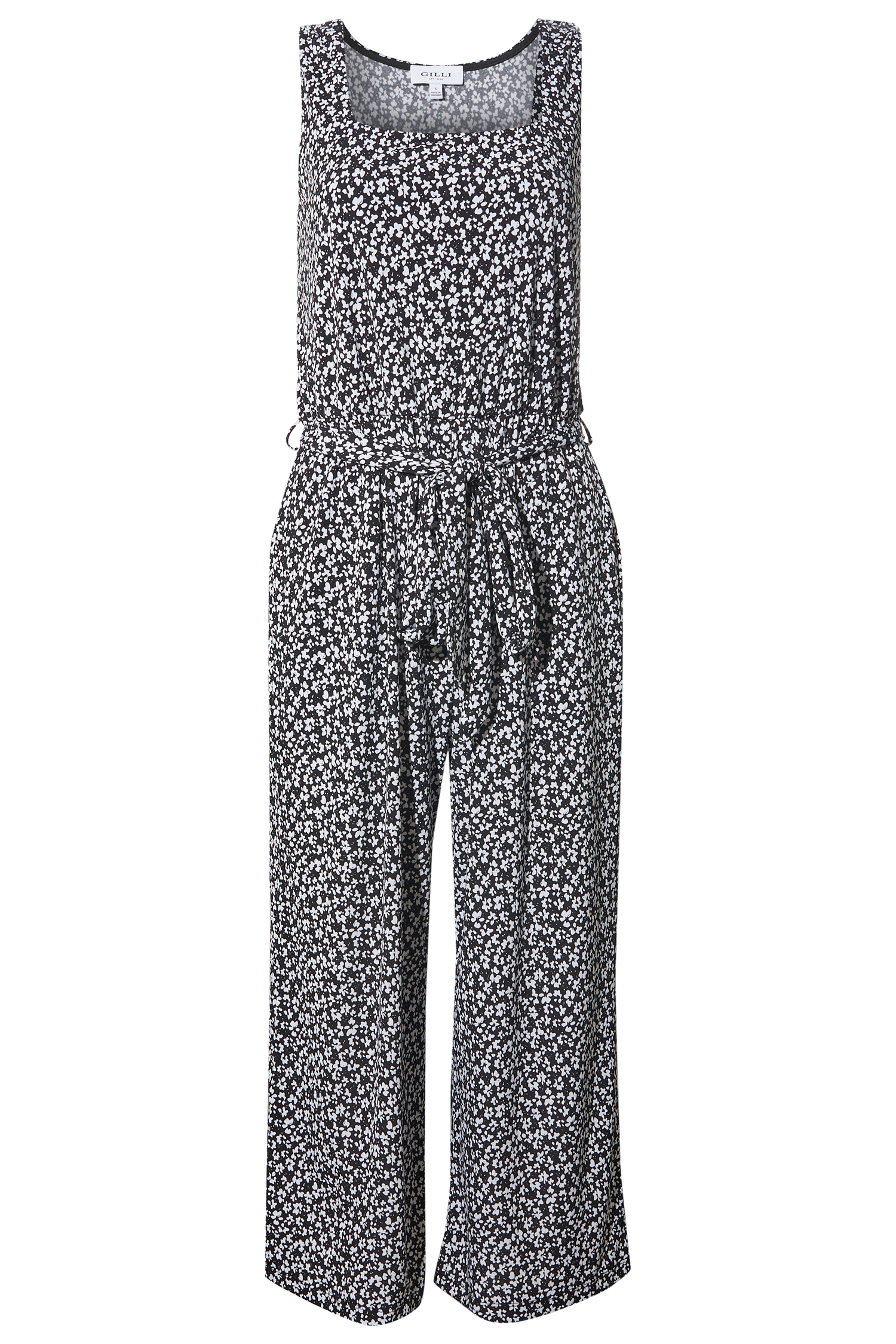 Square Neck Cropped Jumpsuit