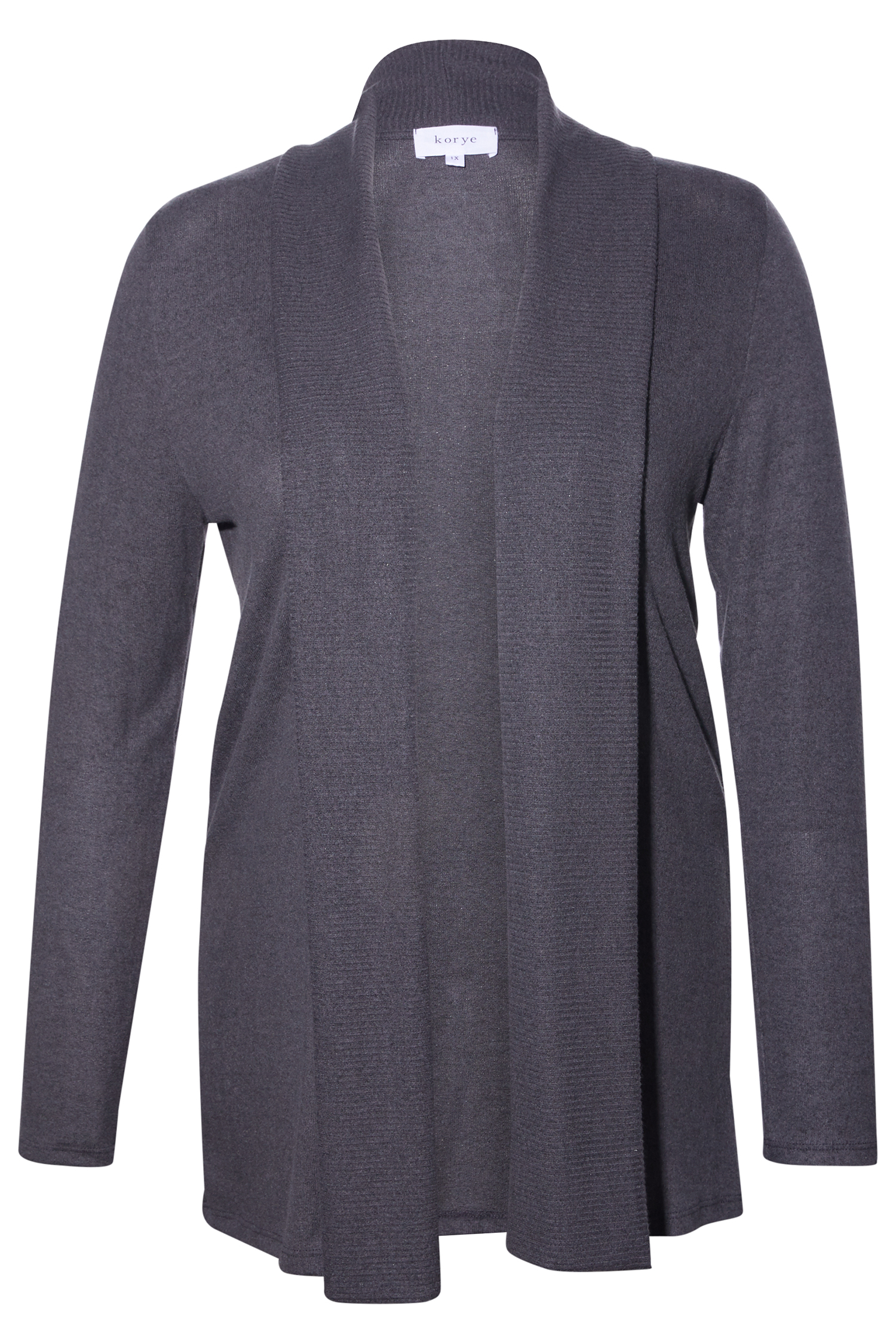 Ribbed Collar Brushed Cardigan