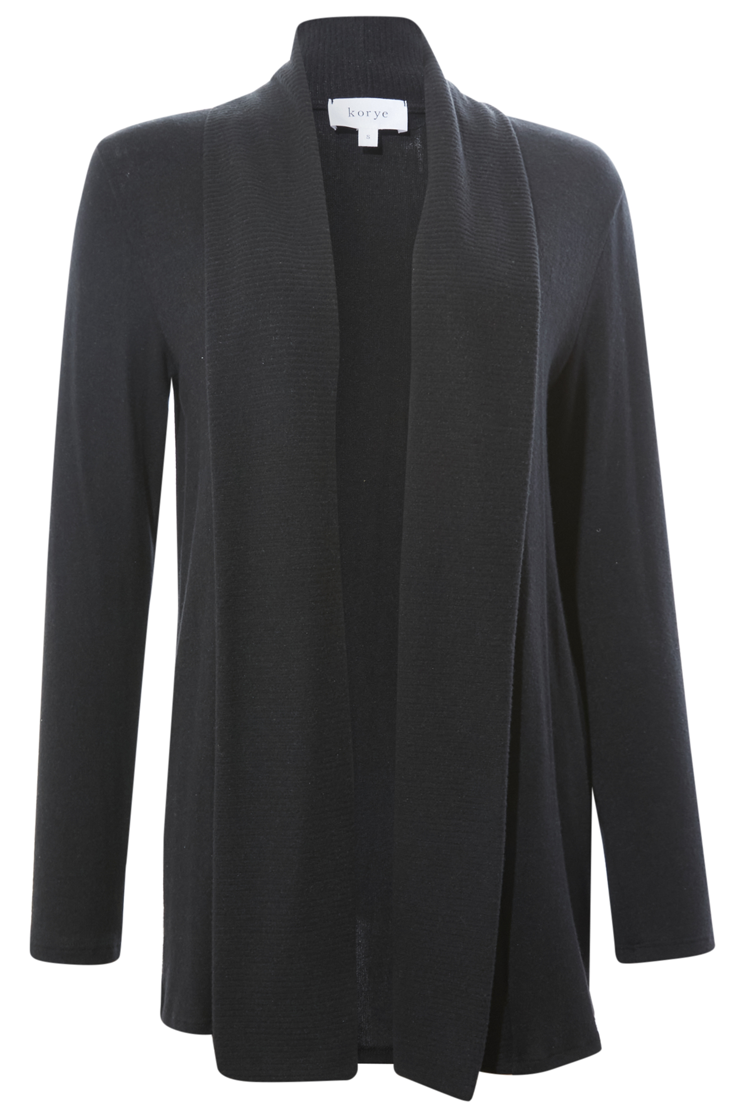 Ribbed Collar Brushed Cardigan