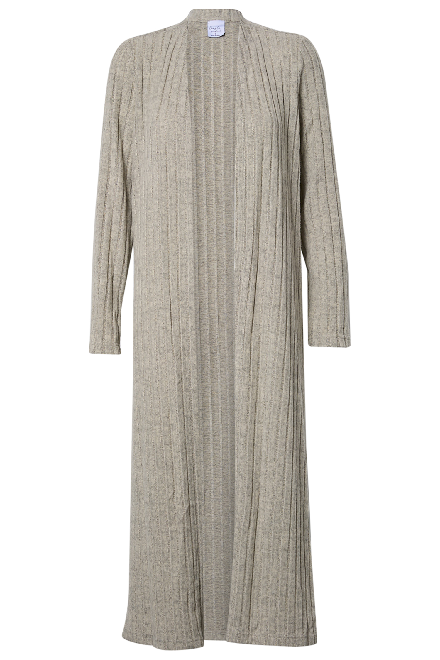 Ribbed Long Cardigan