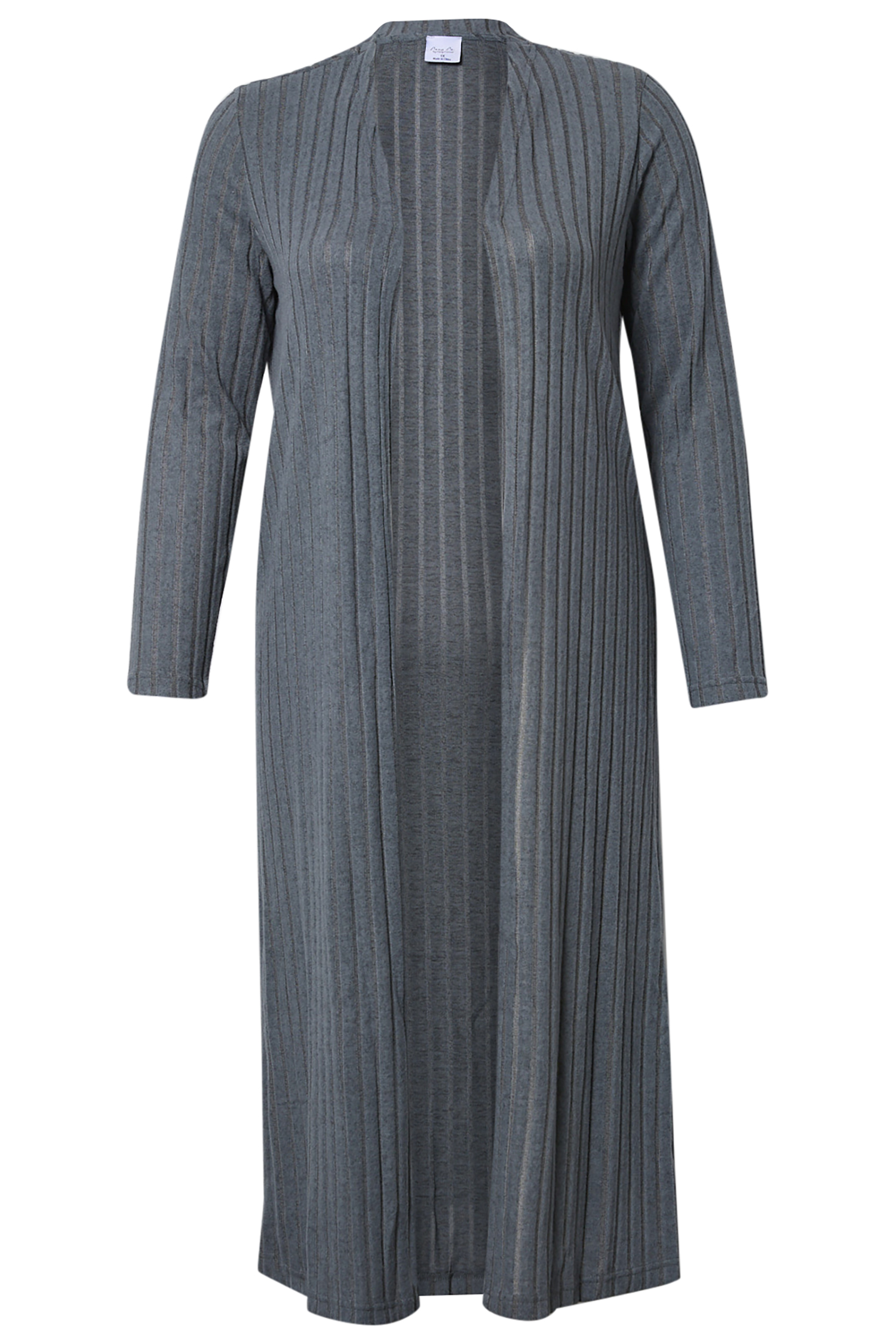 Ribbed Long Cardigan