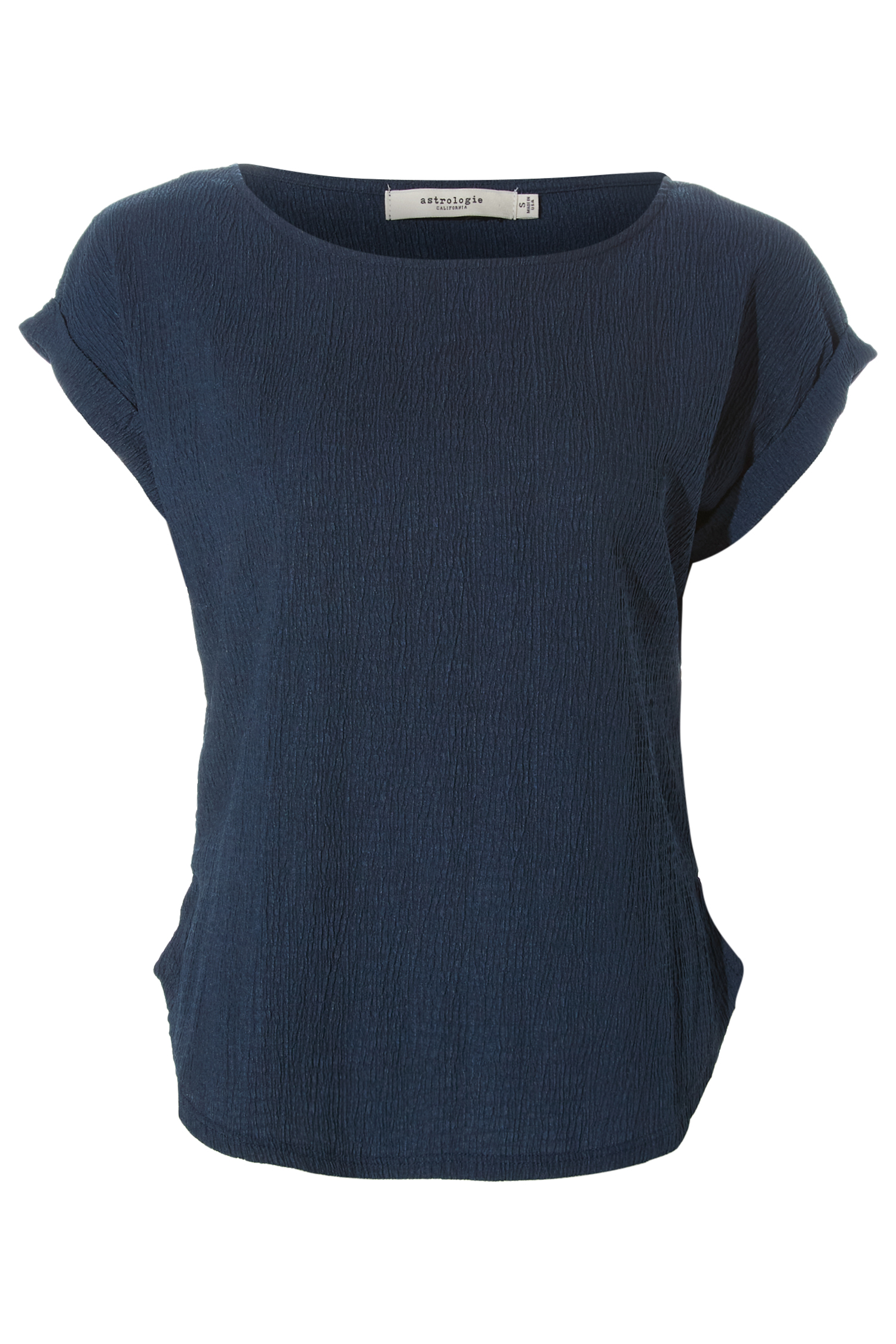 Crinkle Roll Sleeve Tee