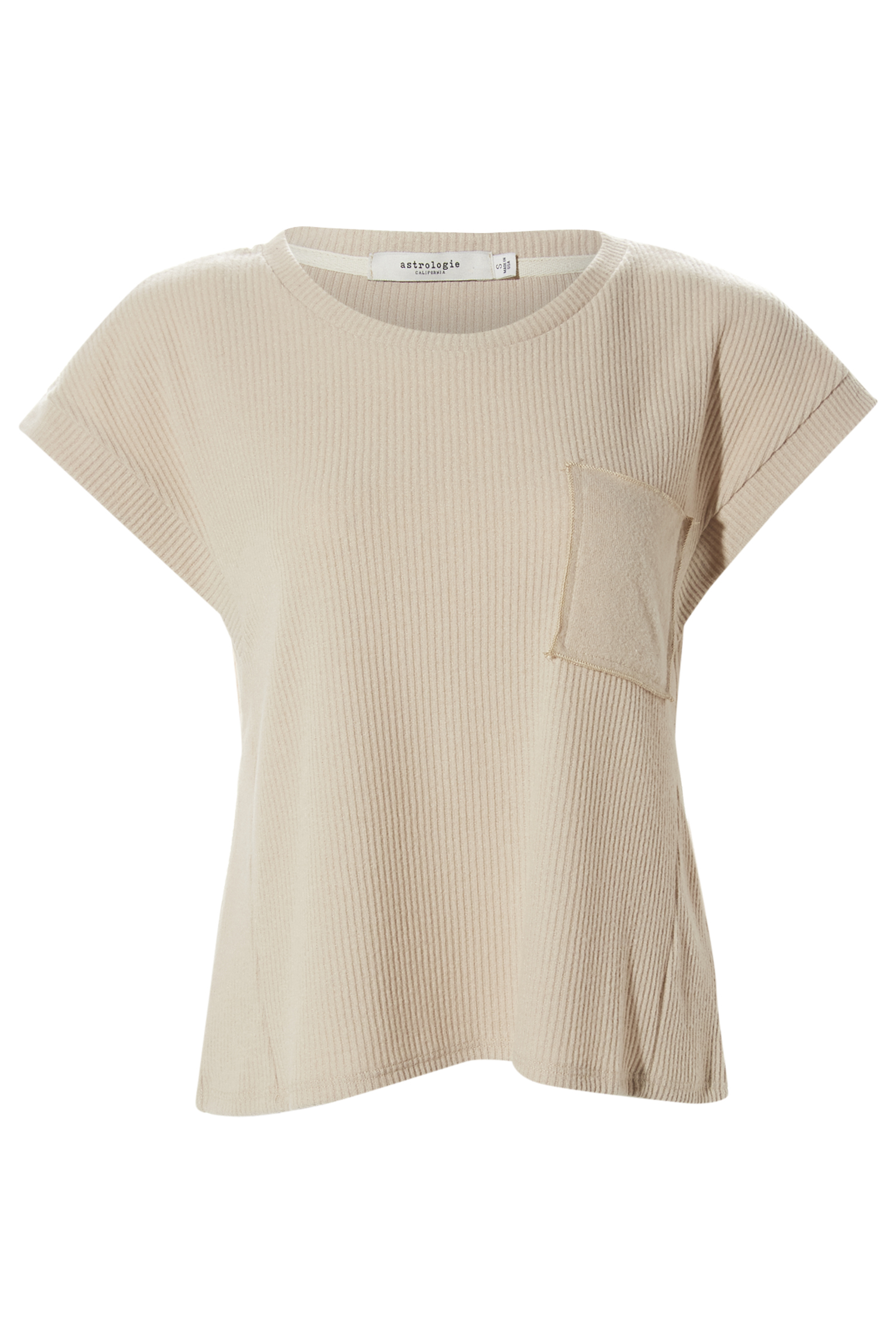 Sandstone Rib Mix Cap Sleeve
