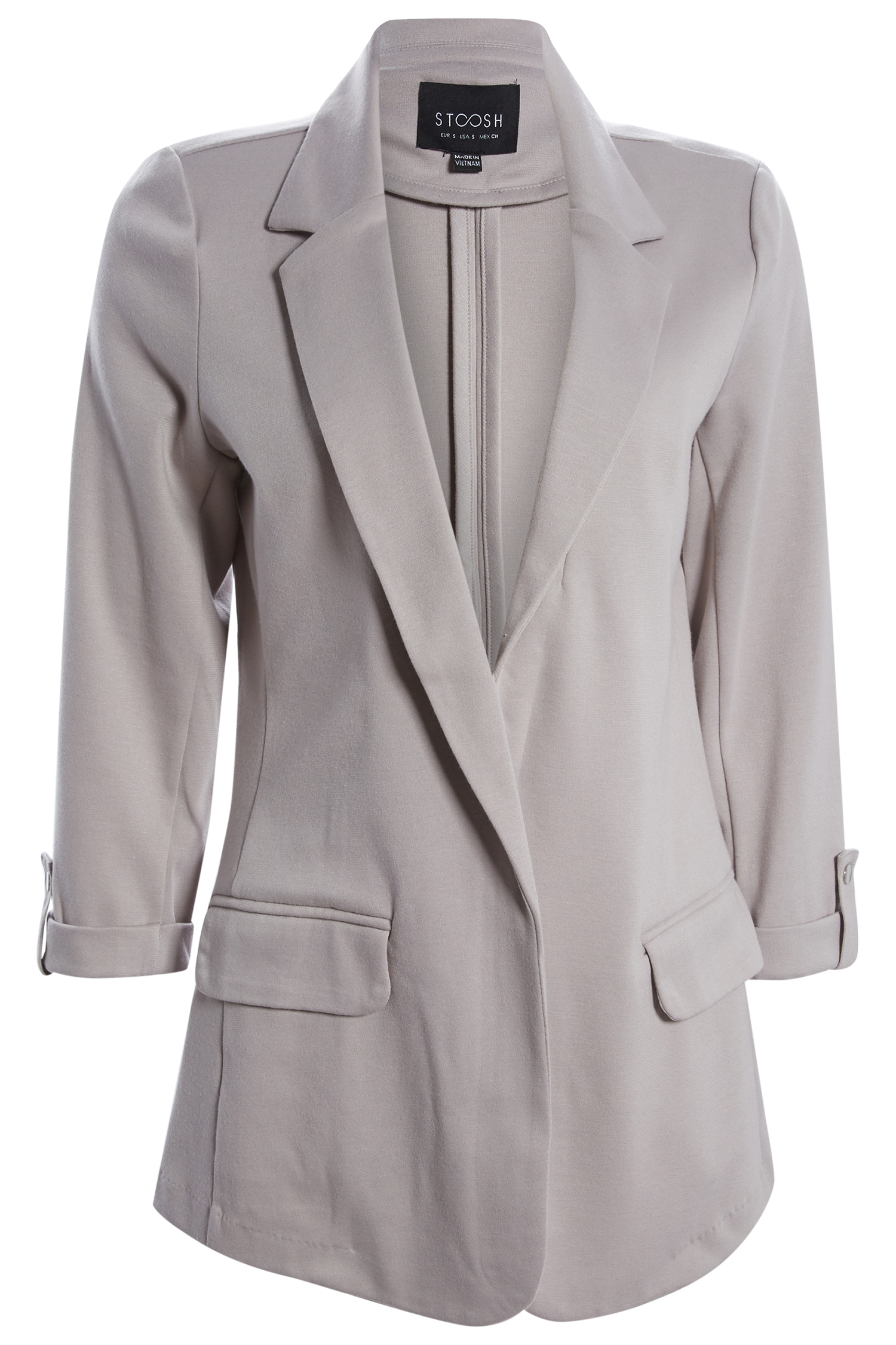 Cuffed Sleeve Ponte Blazer