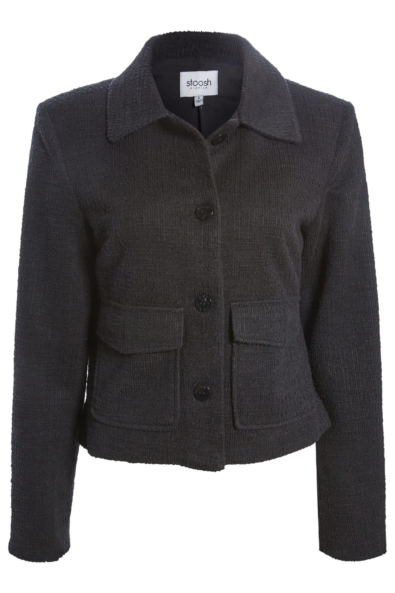 Patch Pocket Textured Jacket