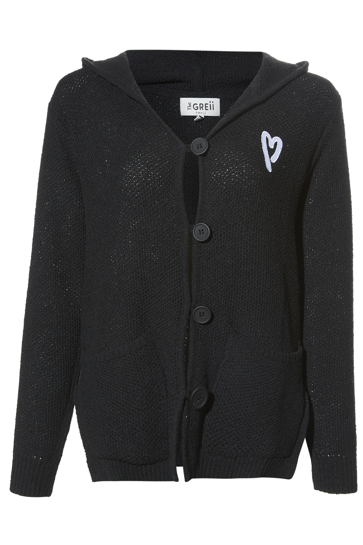 Embroidered Heart Cardigan