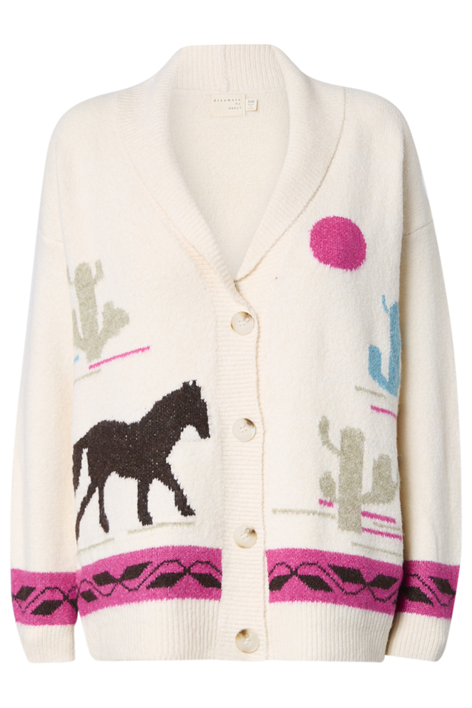 Button Front Western Cardigan