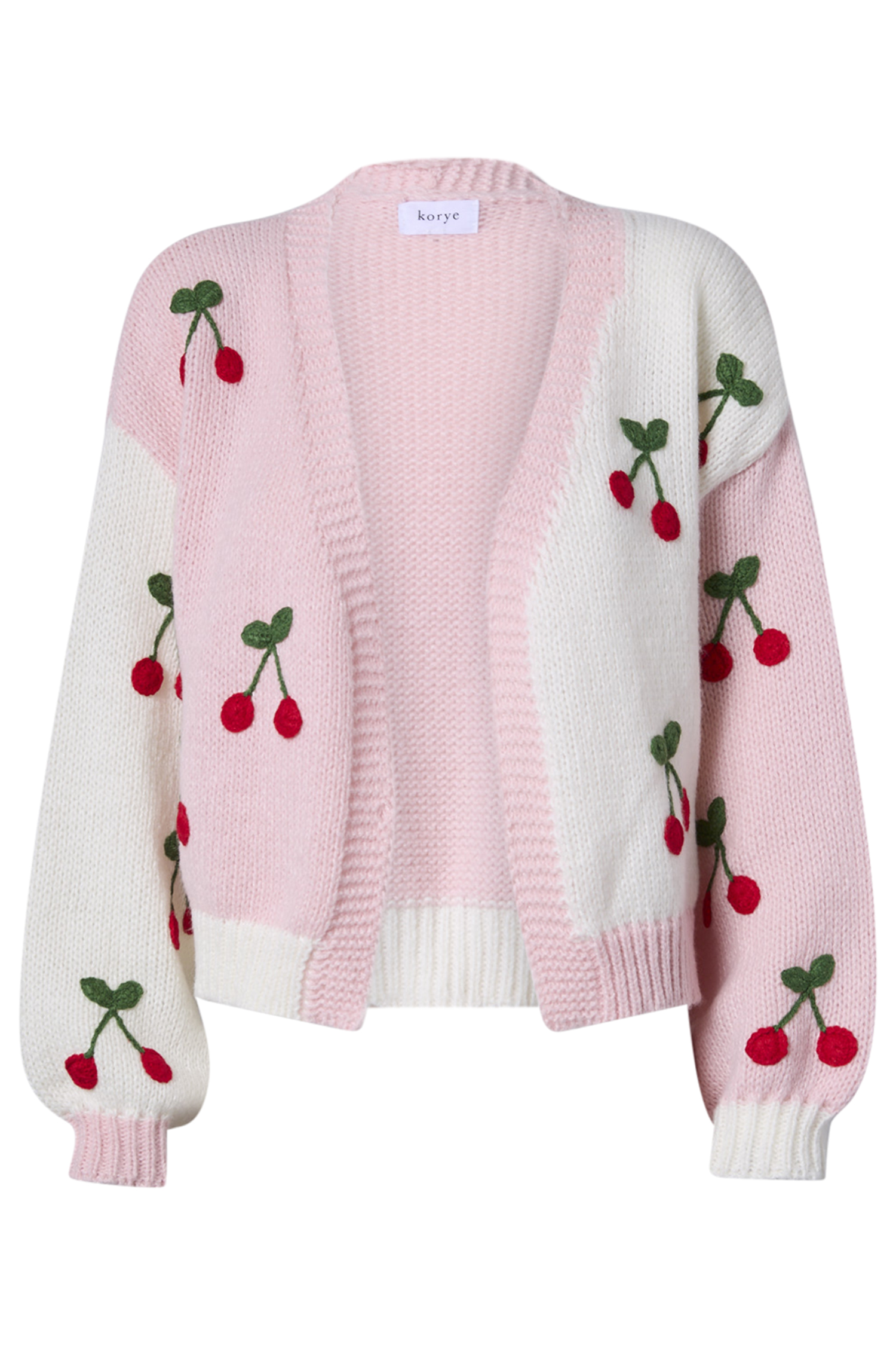 Colorblock Cherry Cardigan