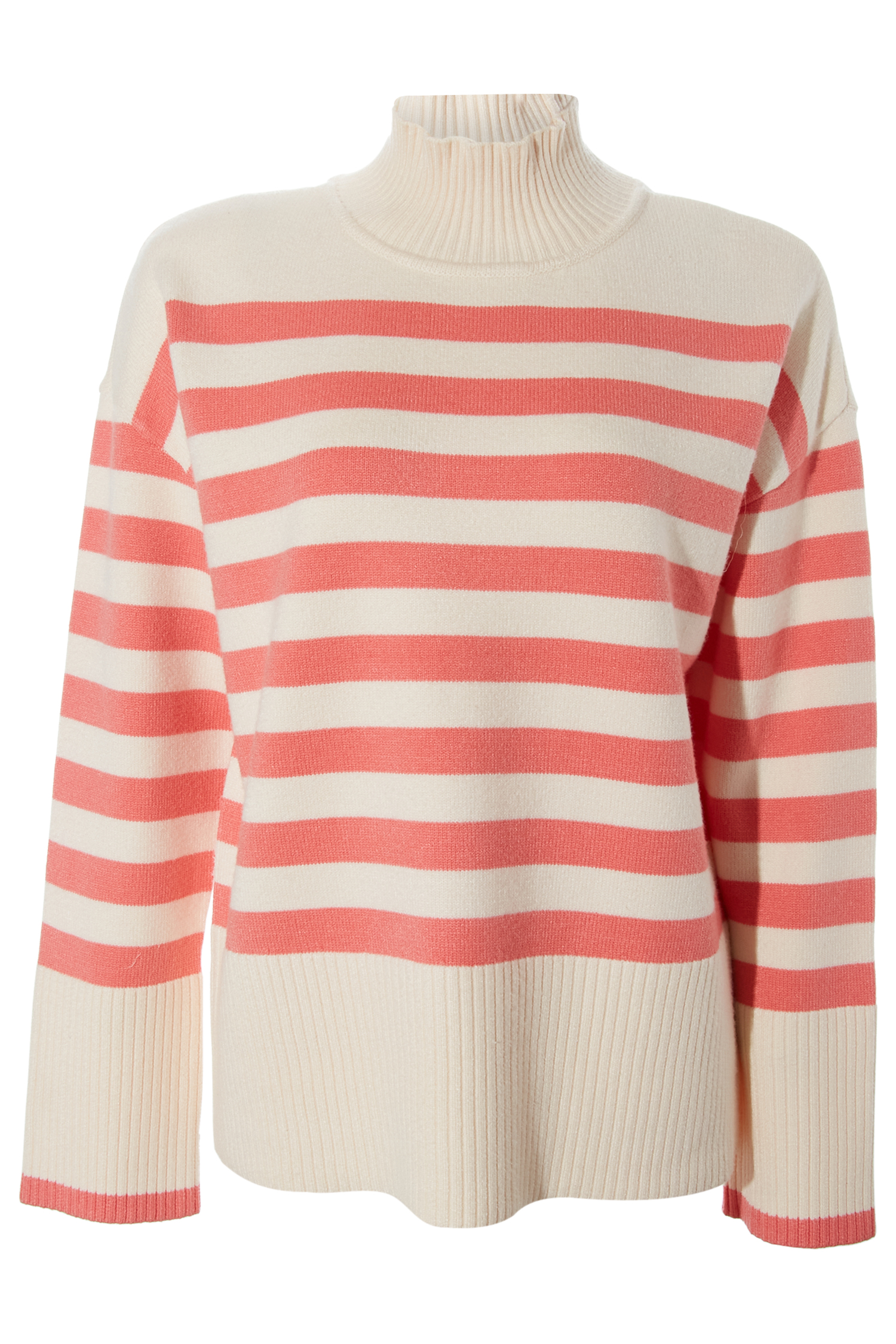 Velvet Heart Mock Neck Stripe Sweater