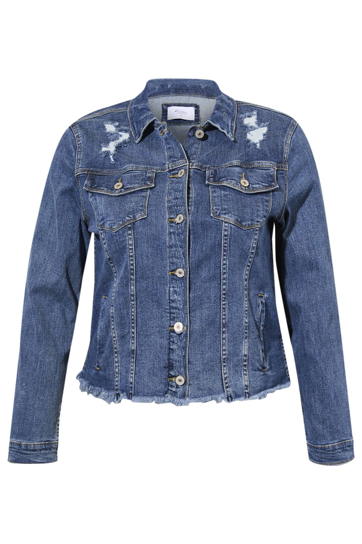 Fray Hem Denim Jacket