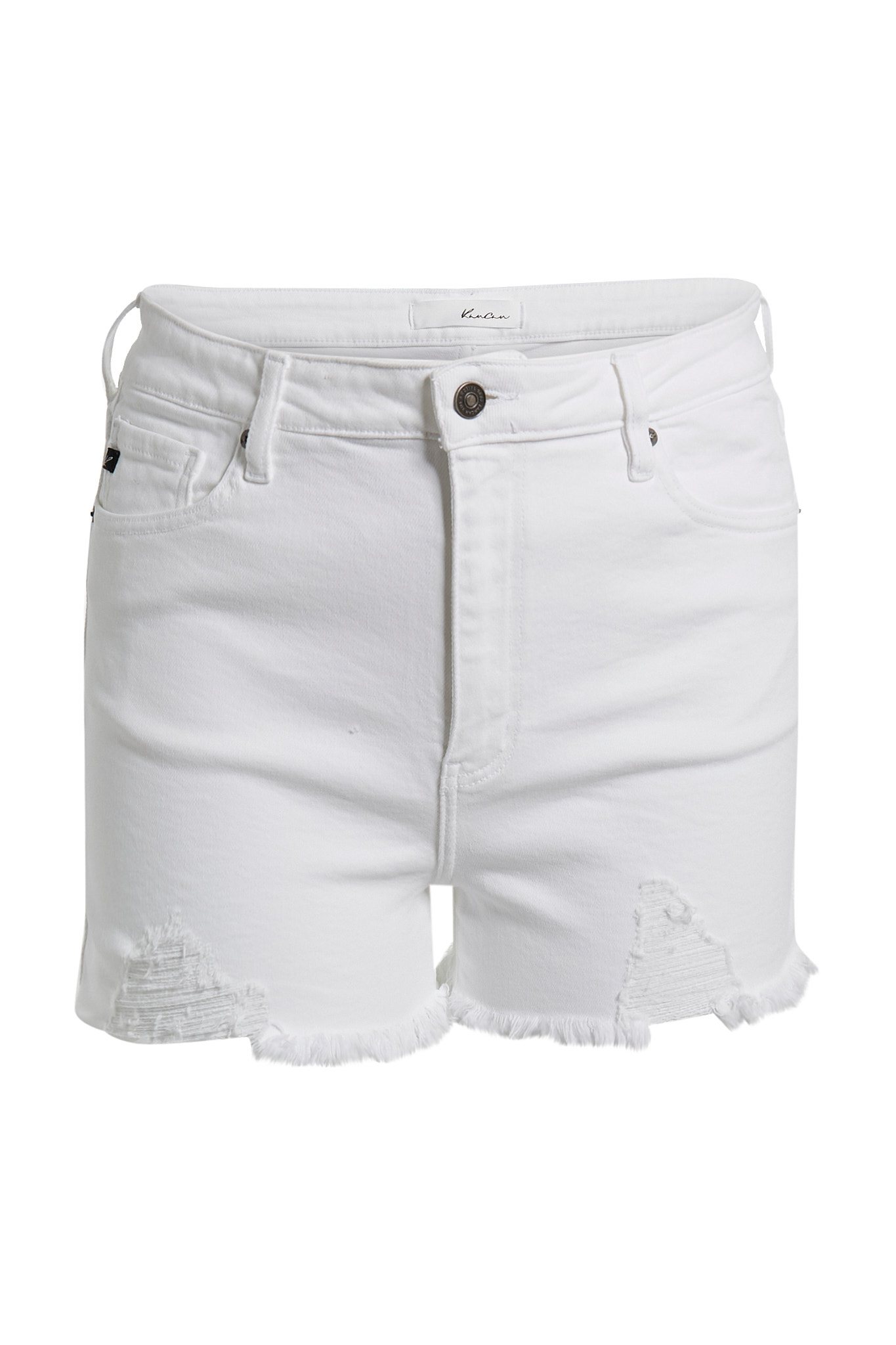 High Rise Distressed Shorts