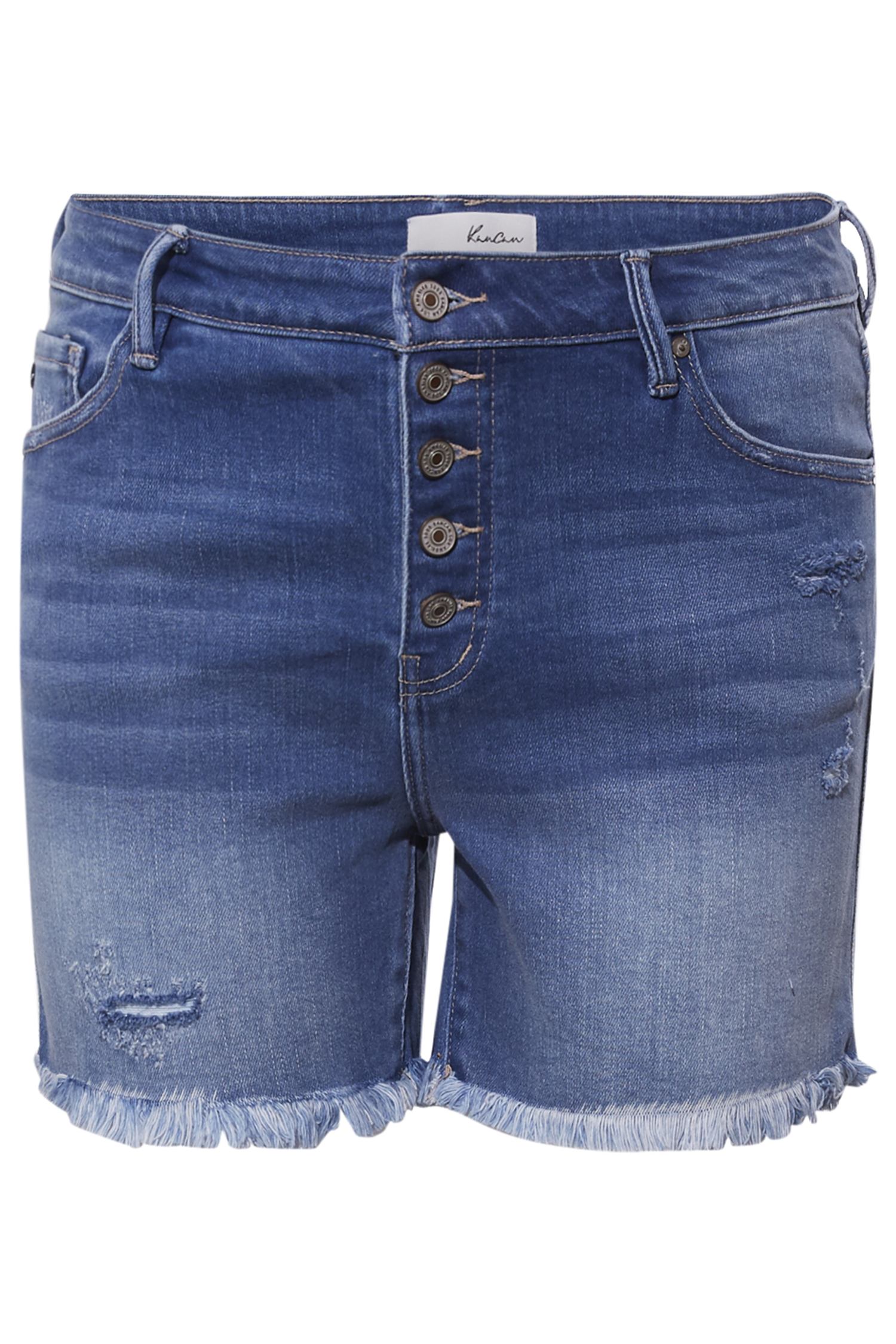 High Rise Button Fly Shorts