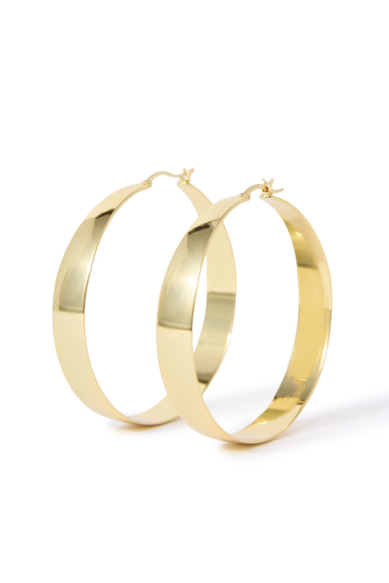 XL flat hoop earrings