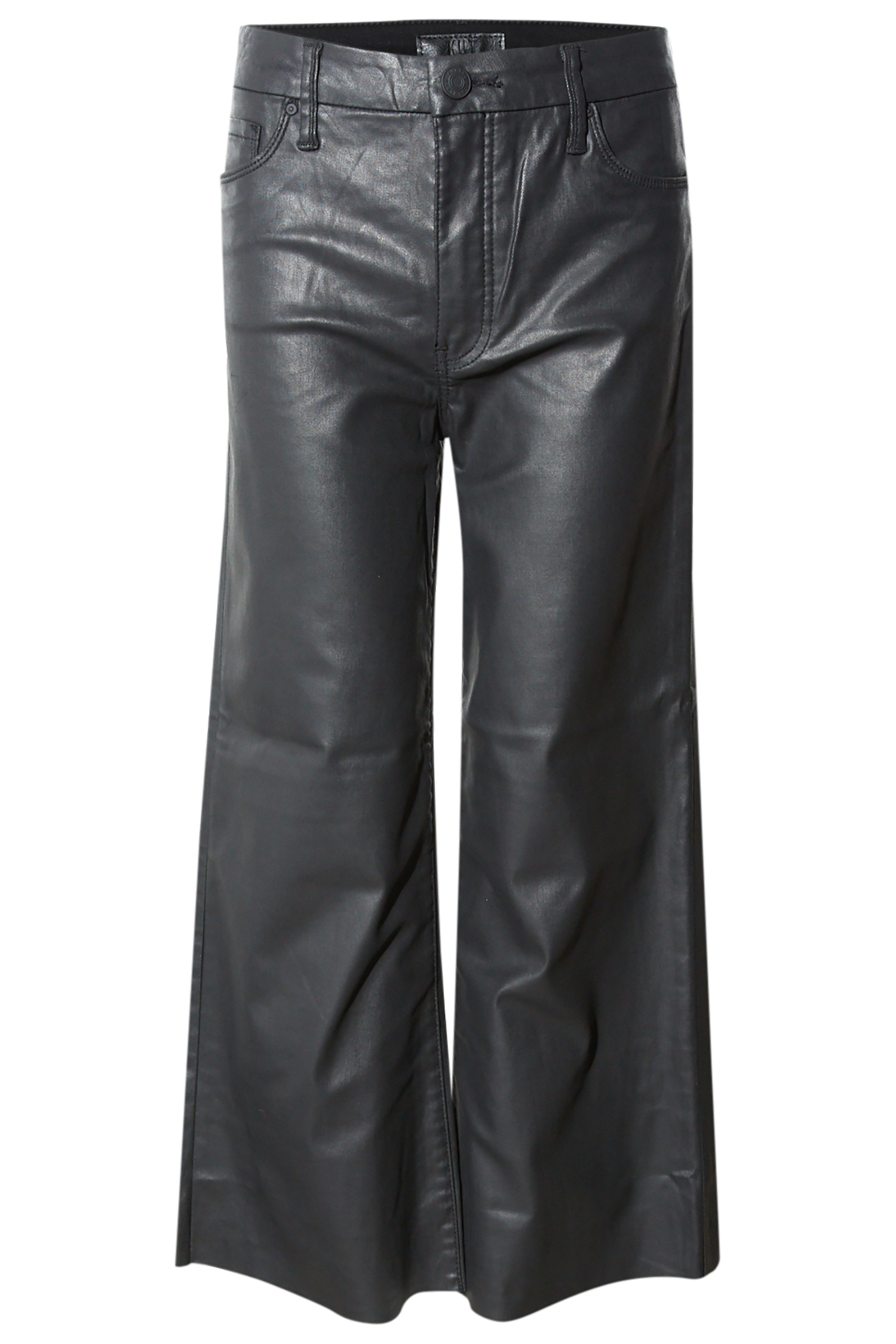 KUT from the Kloth Meg Coated High Rise Wide Leg in Black | DAILYLOOK