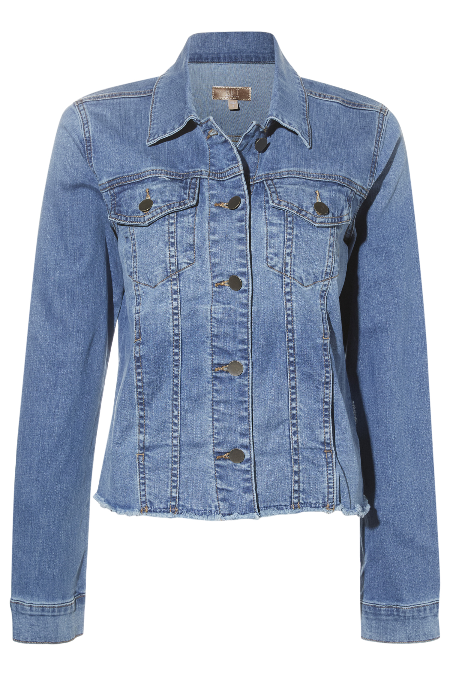 KUT from the Kloth Raw Hem Denim Jacket