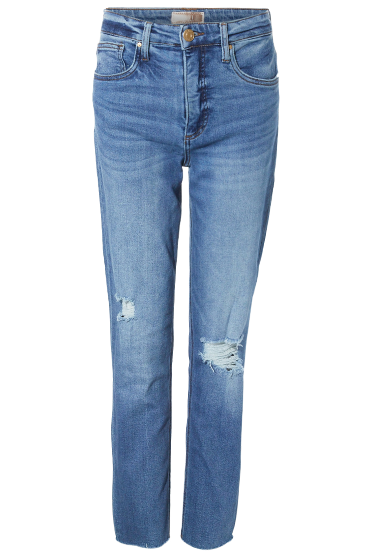 Kut from the Kloth High Rise Distressed Slim Straight Jean