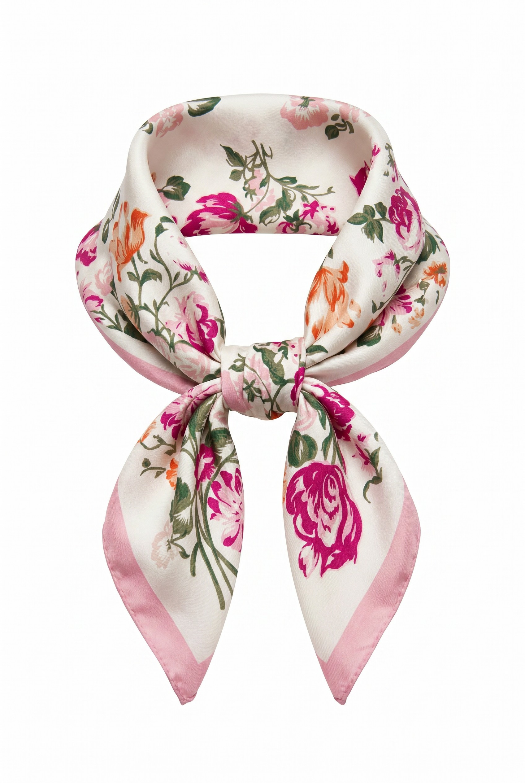 Pink Floral Scarf