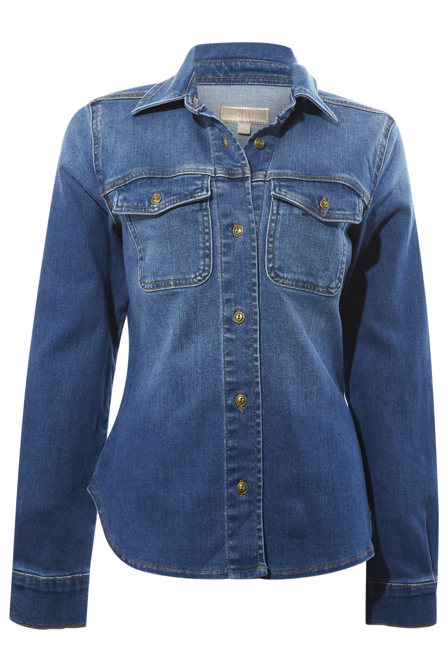 KUT from the Kloth Button Up Denim Shirt
