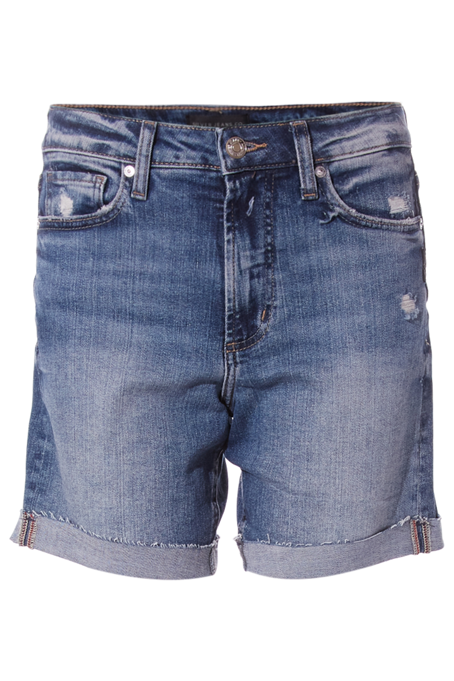 Silver Long Denim Short