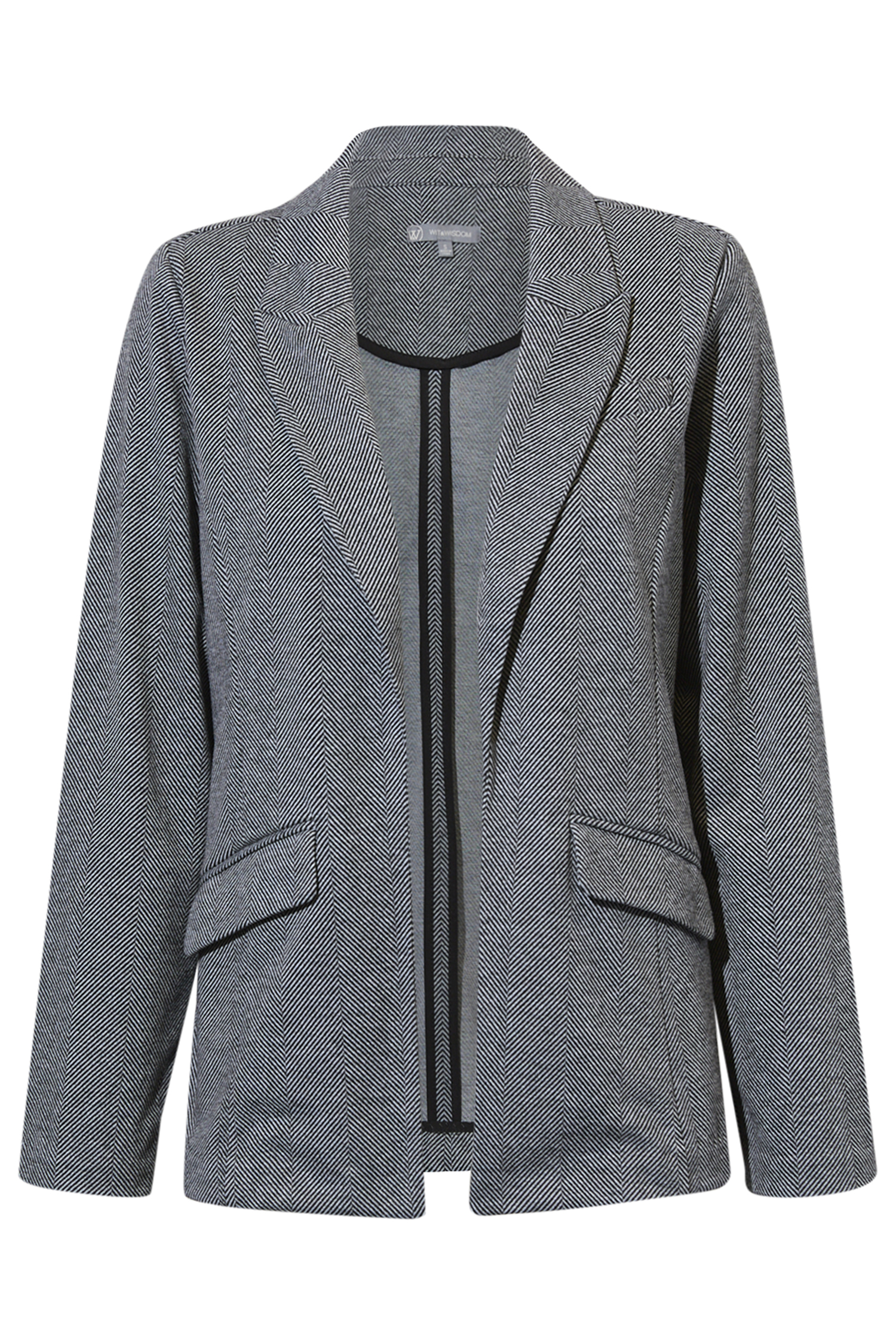 Wit & Wisdom Long Sleeve Open Front Blazer