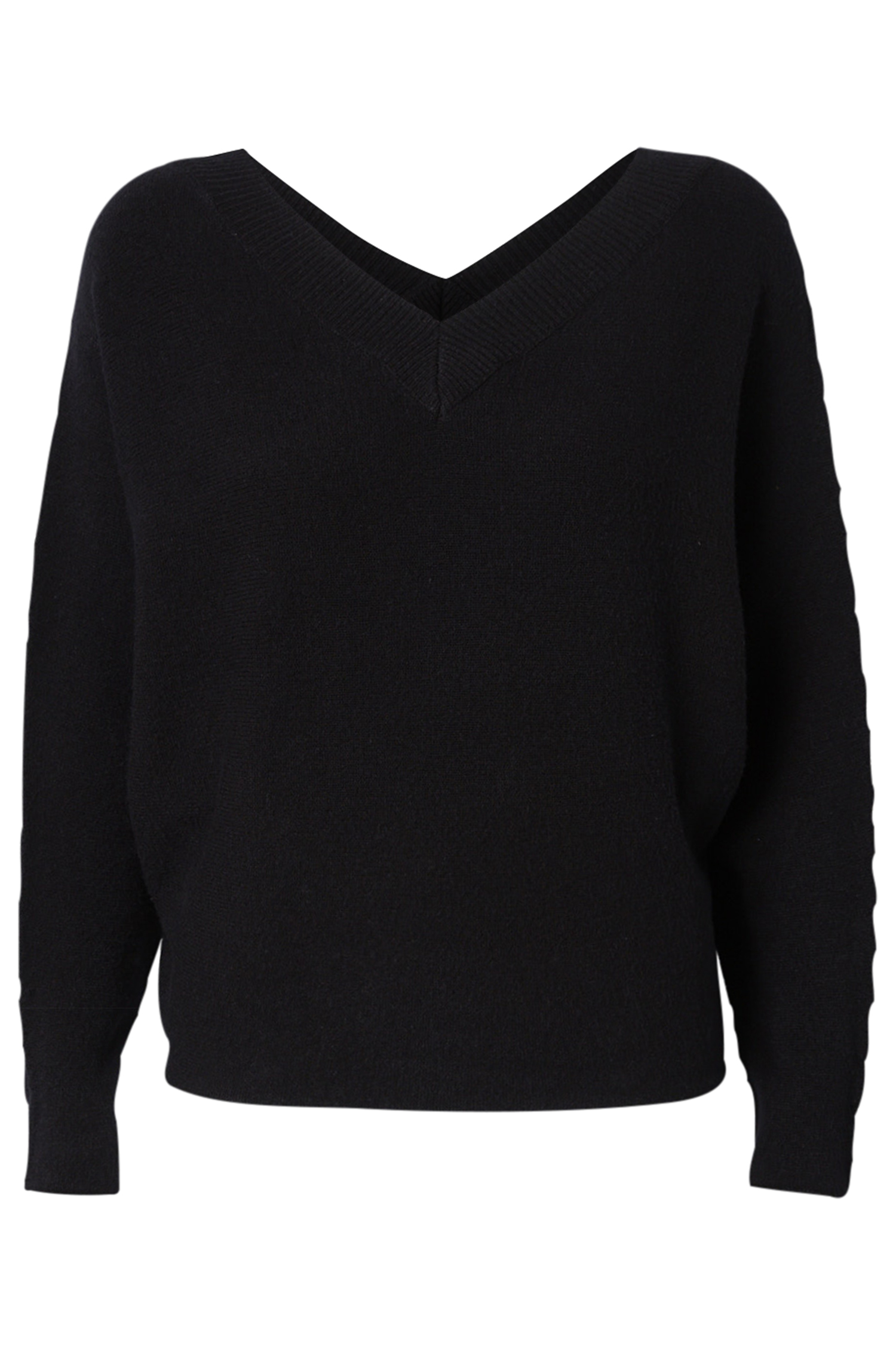 Double V-Neck Knit Sweater