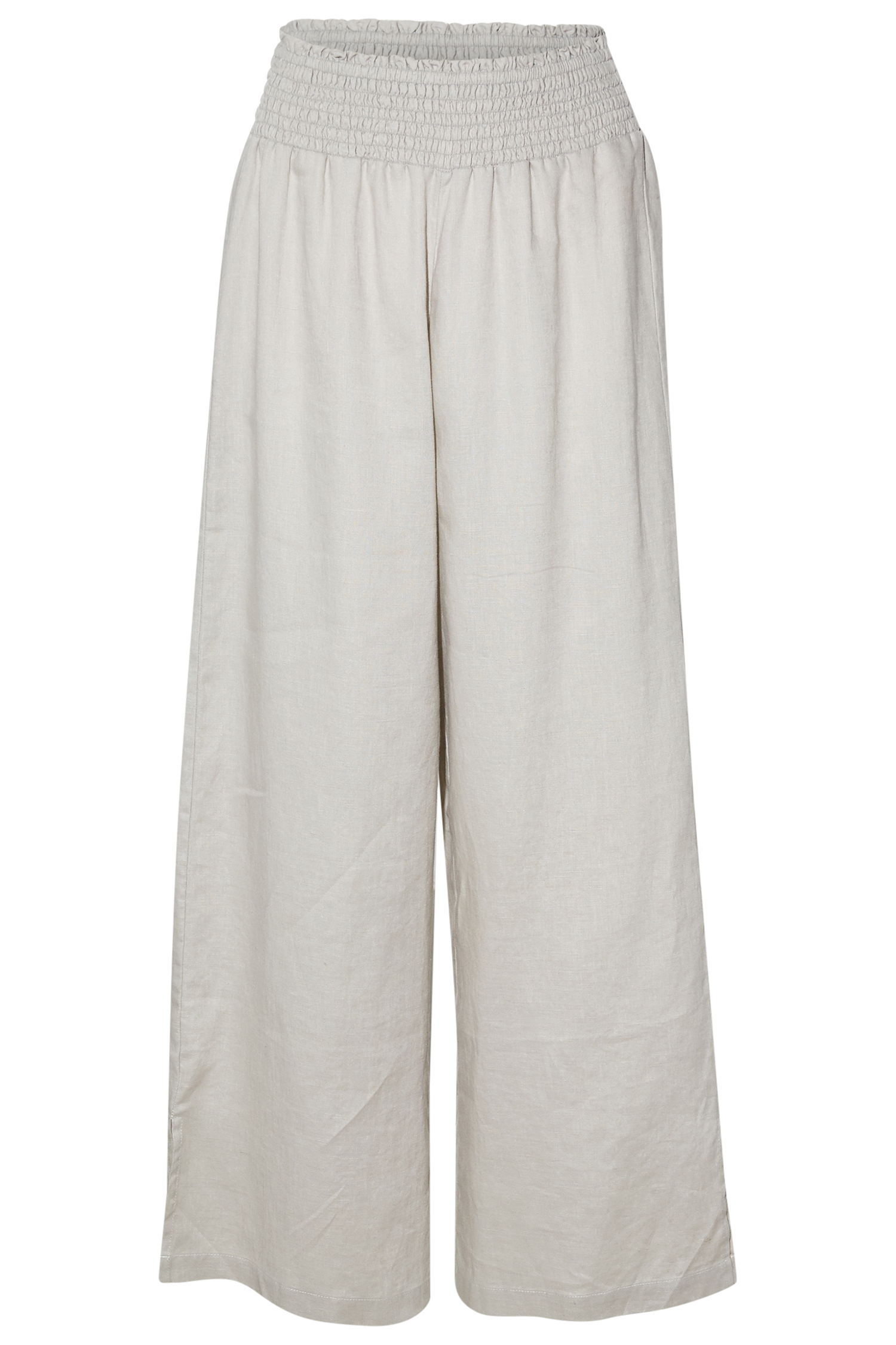 Smocked Waist Cropped Pant