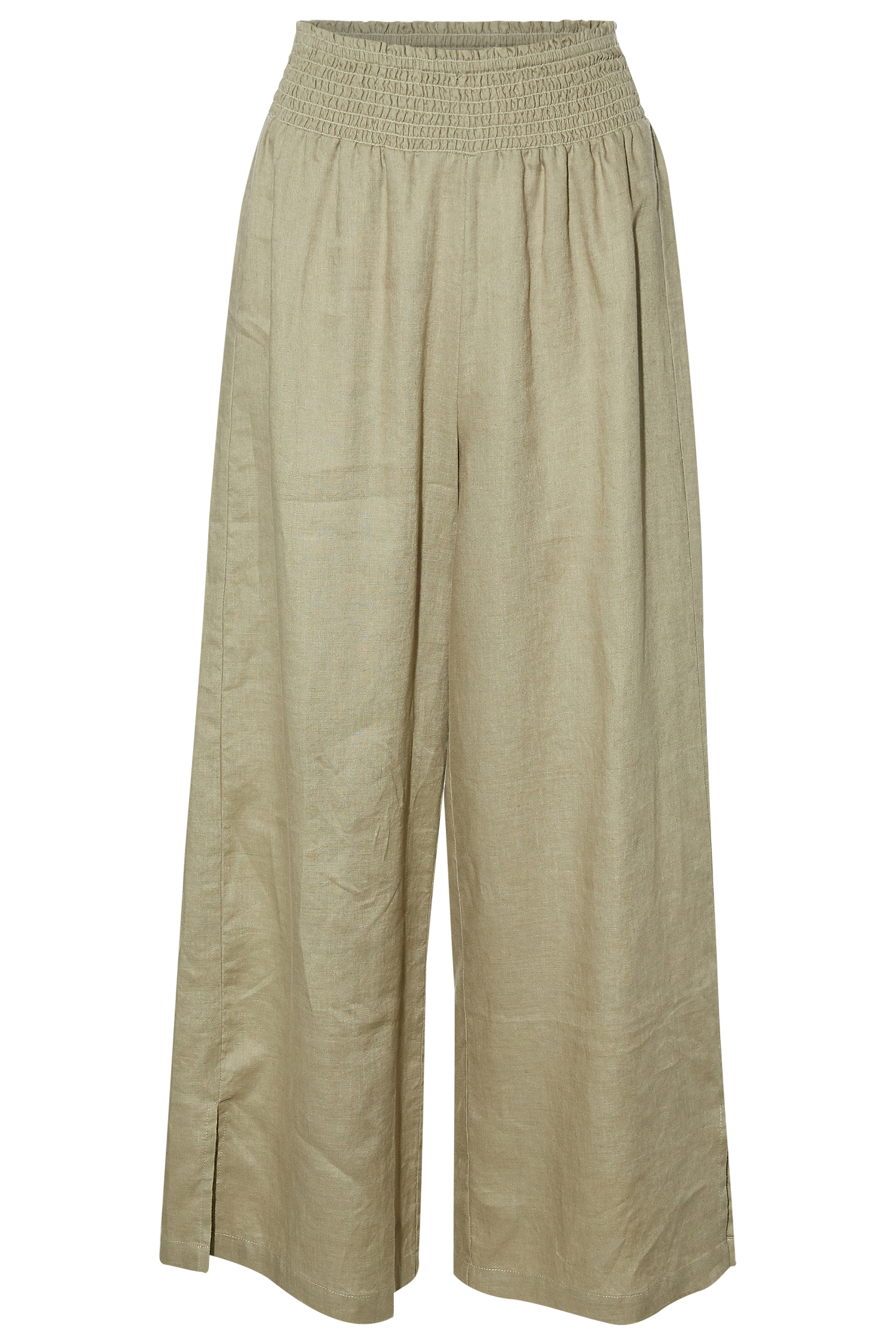 Smocked Waist Cropped Pant