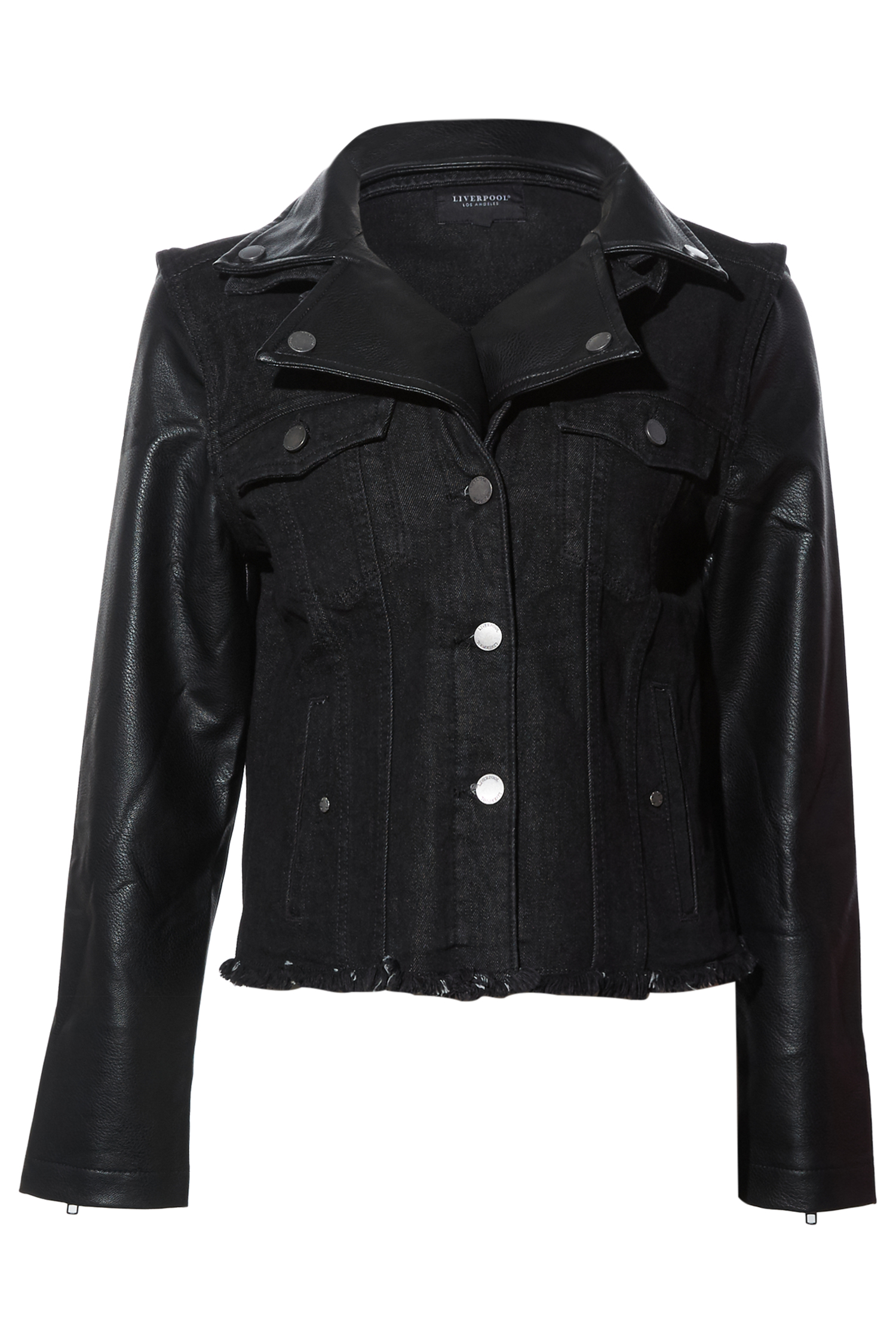Liverpool Denim Contrast Moto Jacket
