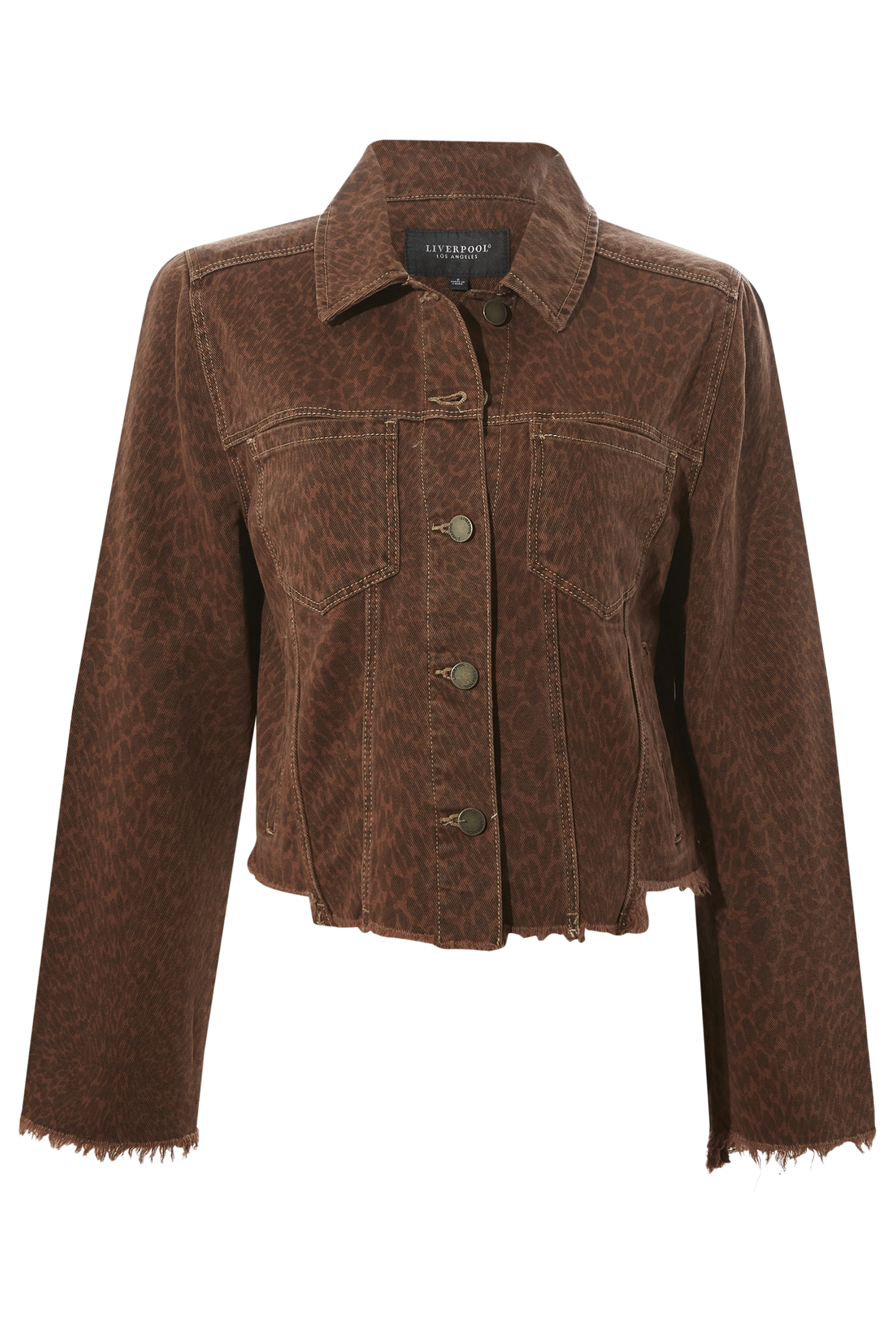 Liverpool Printed Fray Hem Jacket