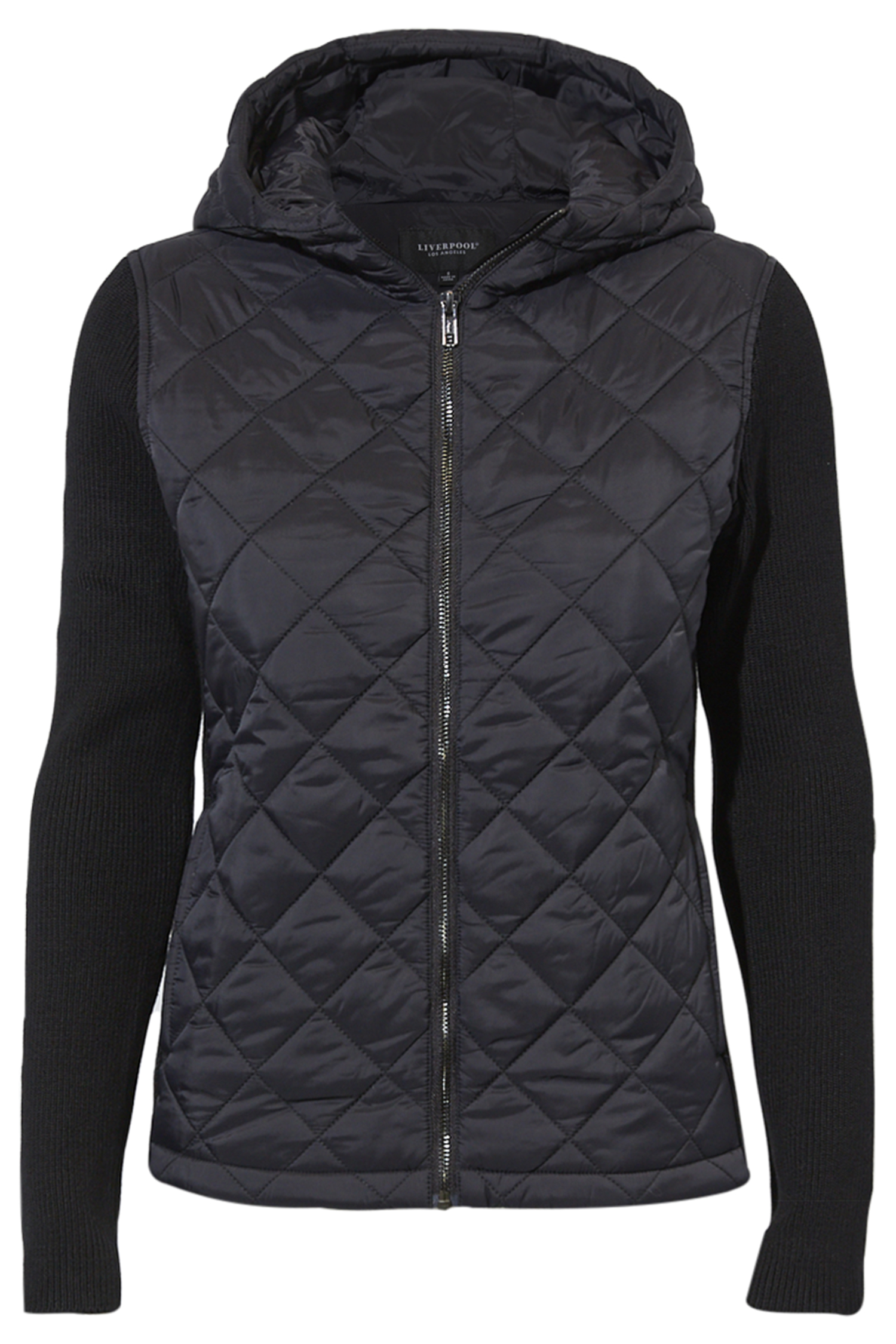 Long Sleeve Quilted Front Jacket