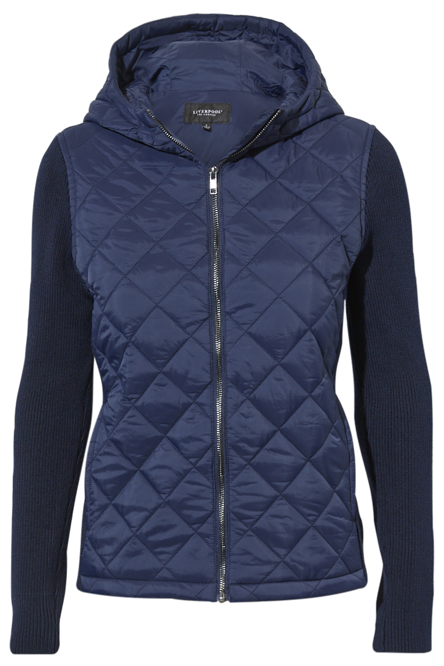 Long Sleeve Quilted Front Jacket