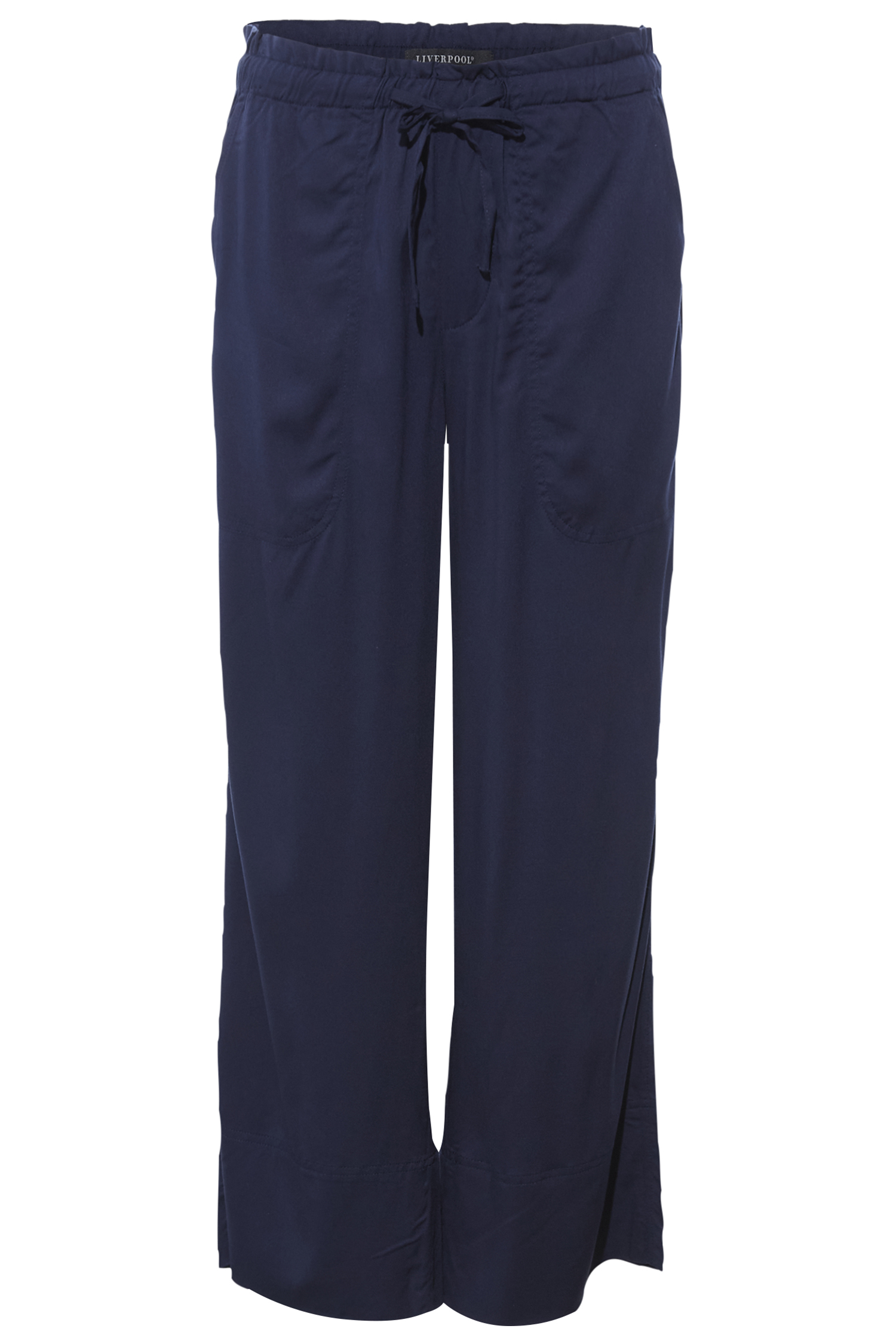 Liverpool Pull On Tie Waist Wide Leg Ankle Pant