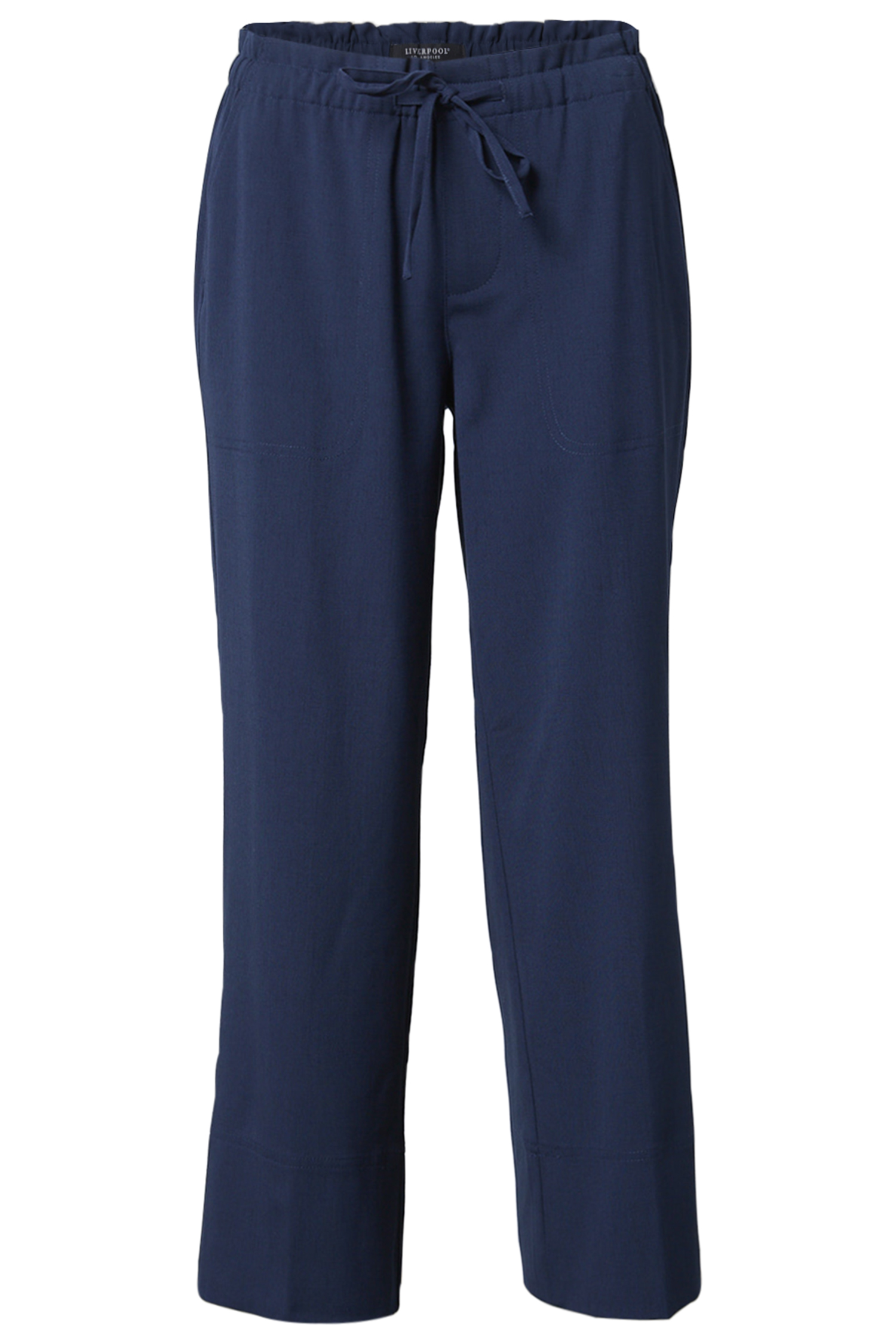Pull On Tie Waist Wide Leg Ankle