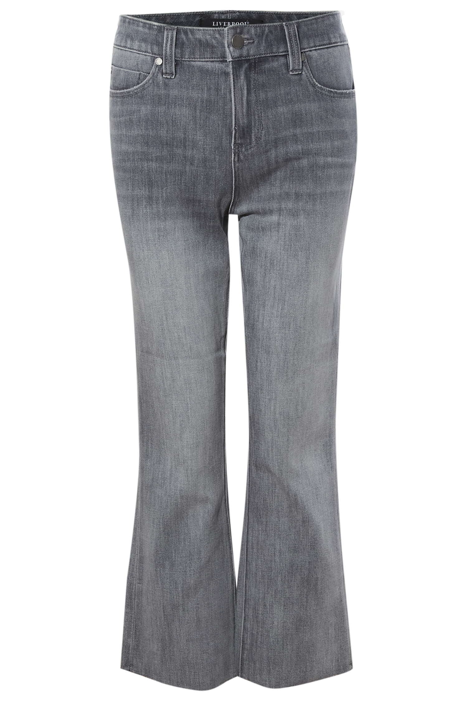 Liverpool Cropped Flare with Raw Hem