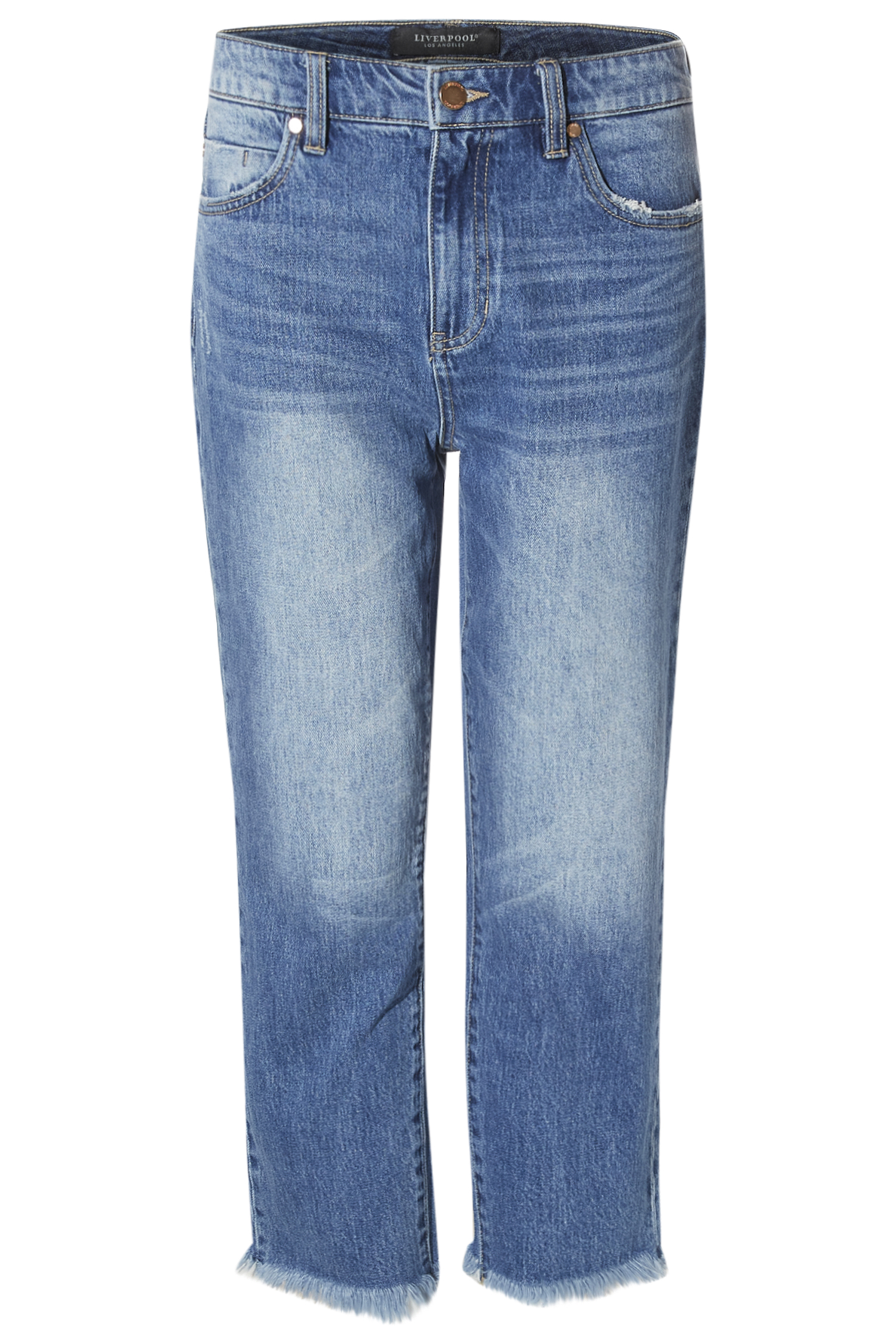 Liverpool High Rise Fray Hem Denim