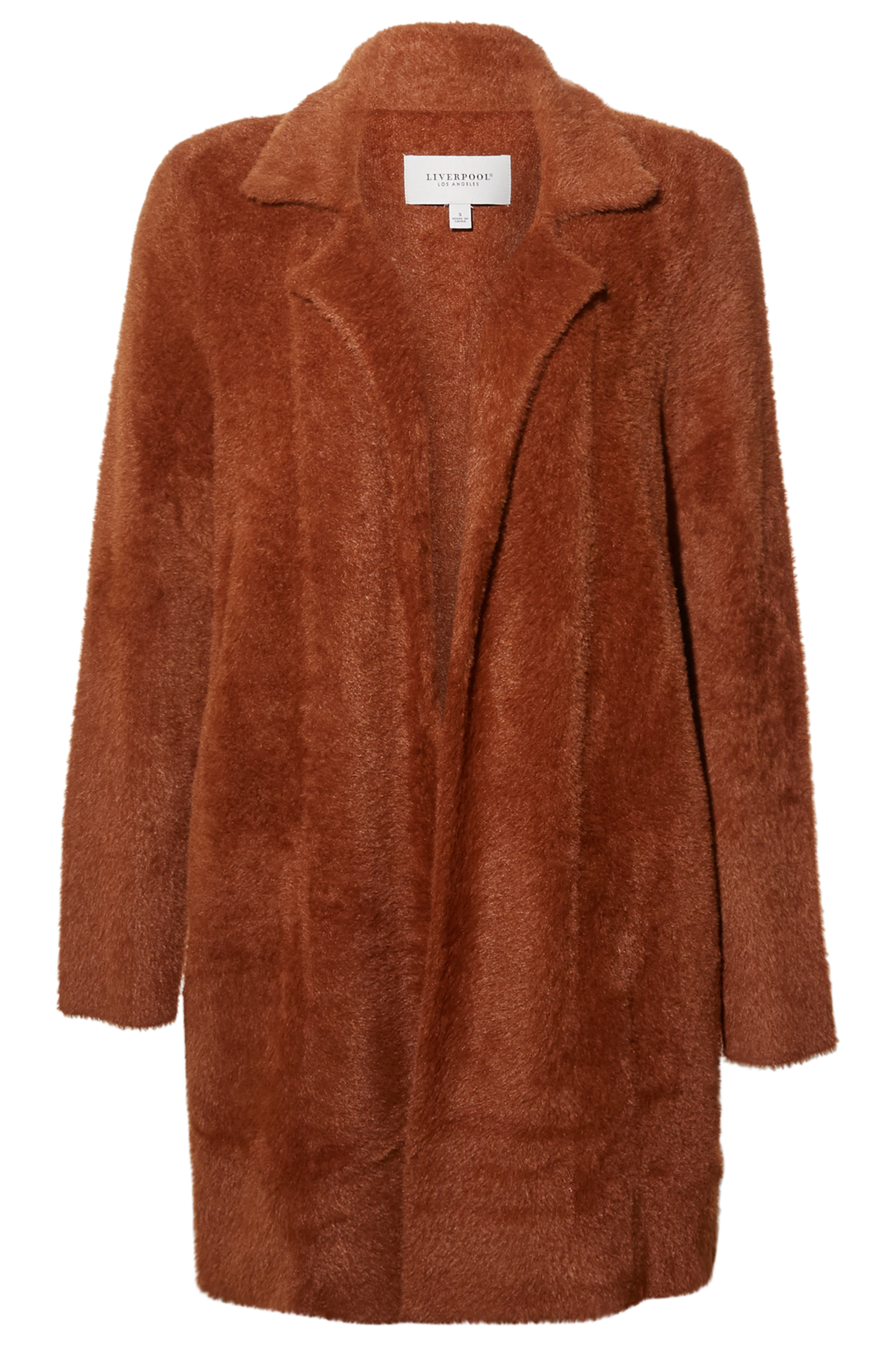 Liverpool Open Front Fuzzy Coatigan