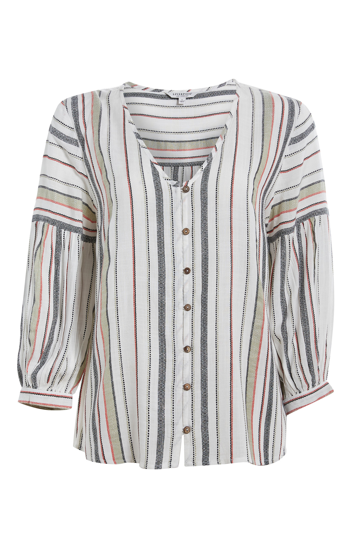 Liverpool Striped Button Front Shirt