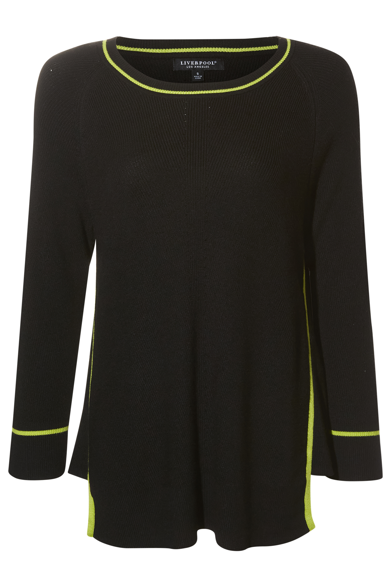 Liverpool Pointelle Crew Neck Sweater Top