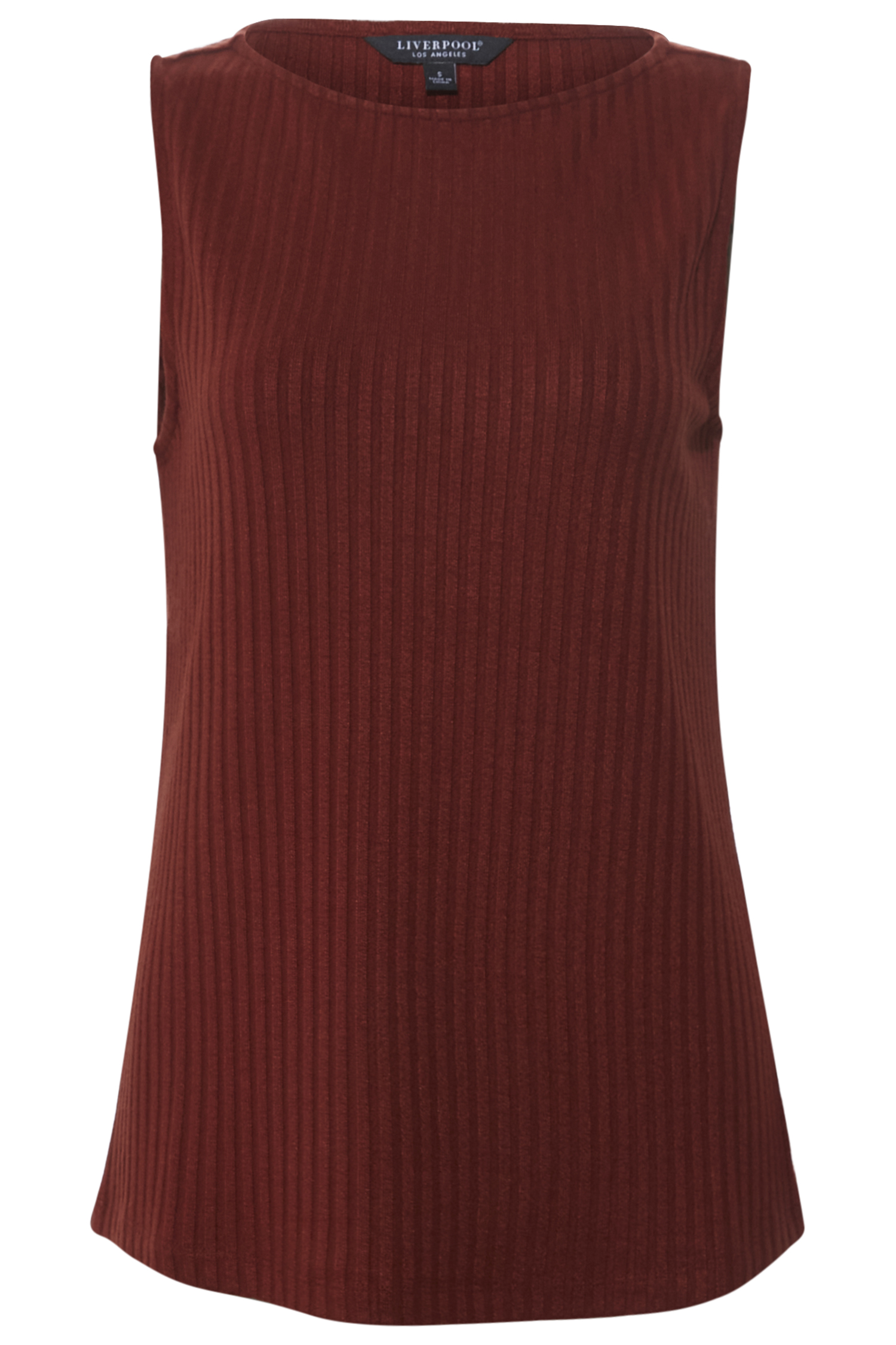 Liverpool Sleeveless Boat Neck Knit Top