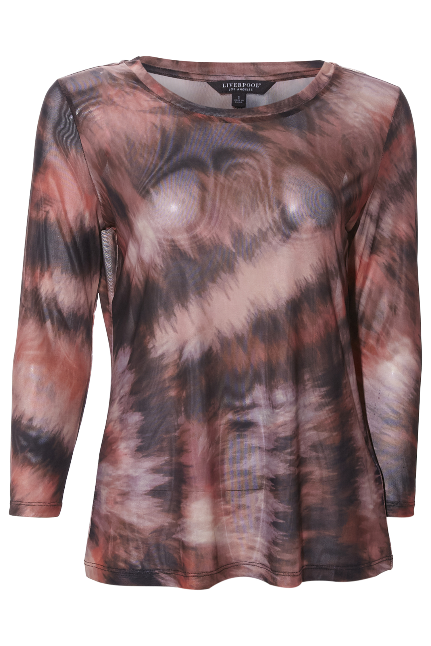 Liverpool Printed Mesh Top