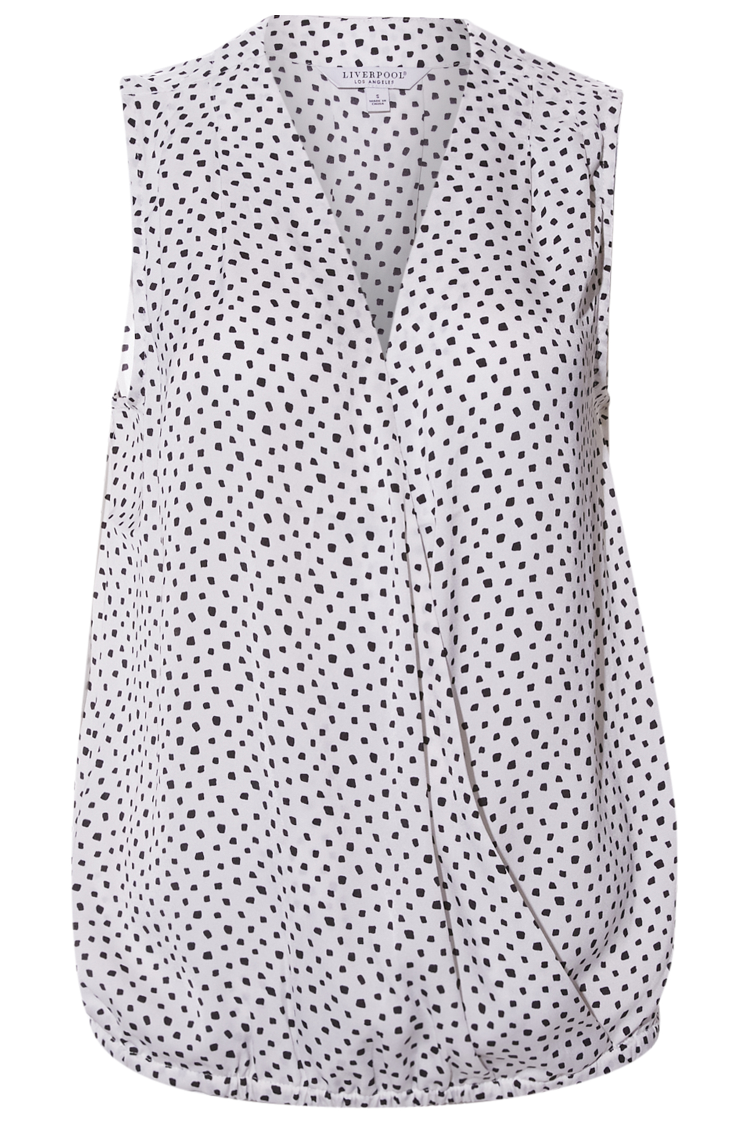 Liverpool Sleeveless Draped Front Top