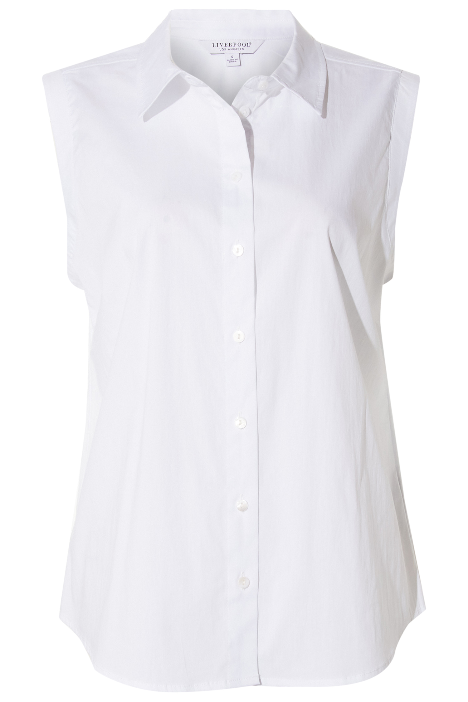 Liverpool Sleeveless Button Front Shirt