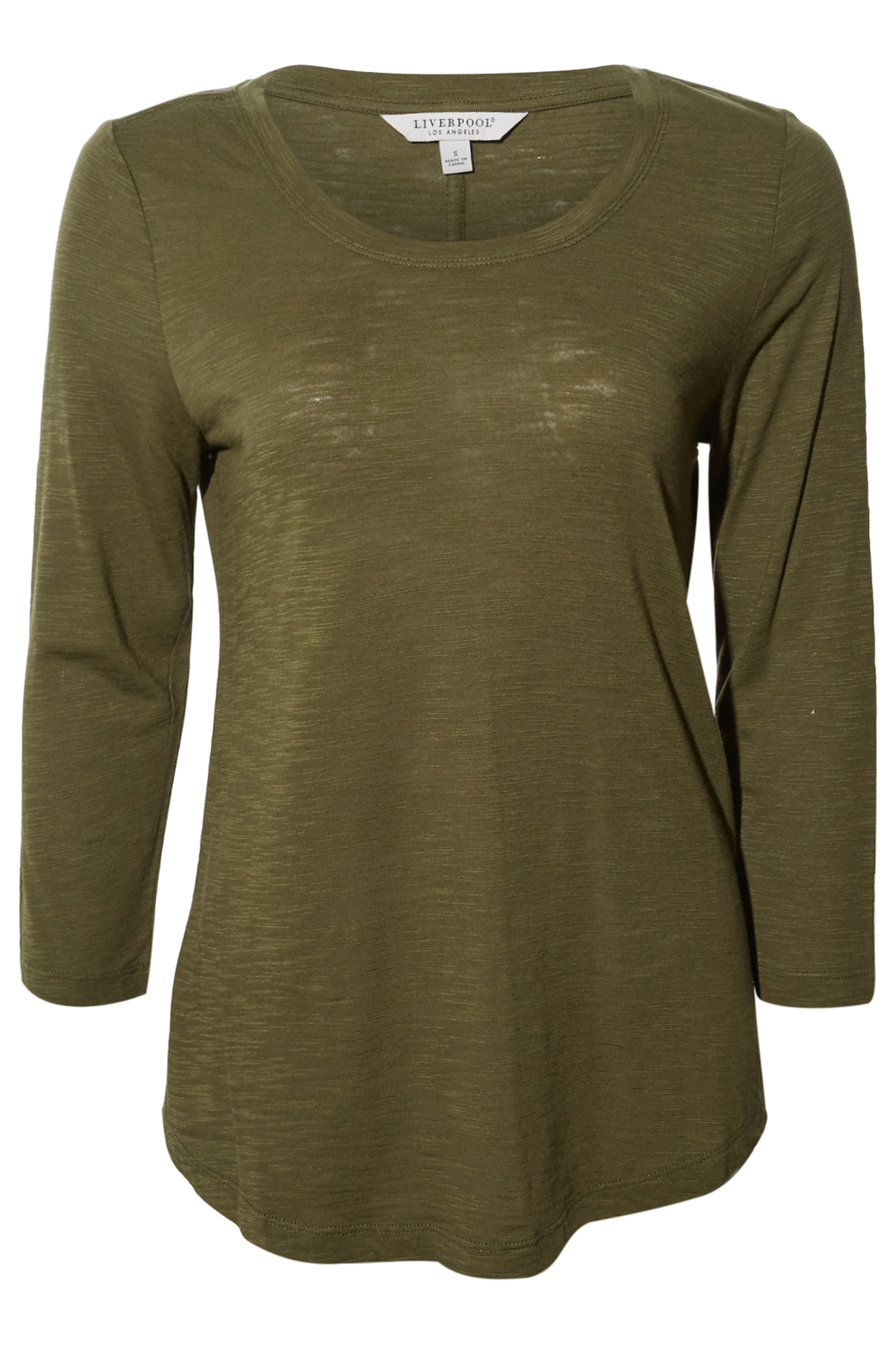 Liverpool 3/4 Sleeve Scoop Neck Top