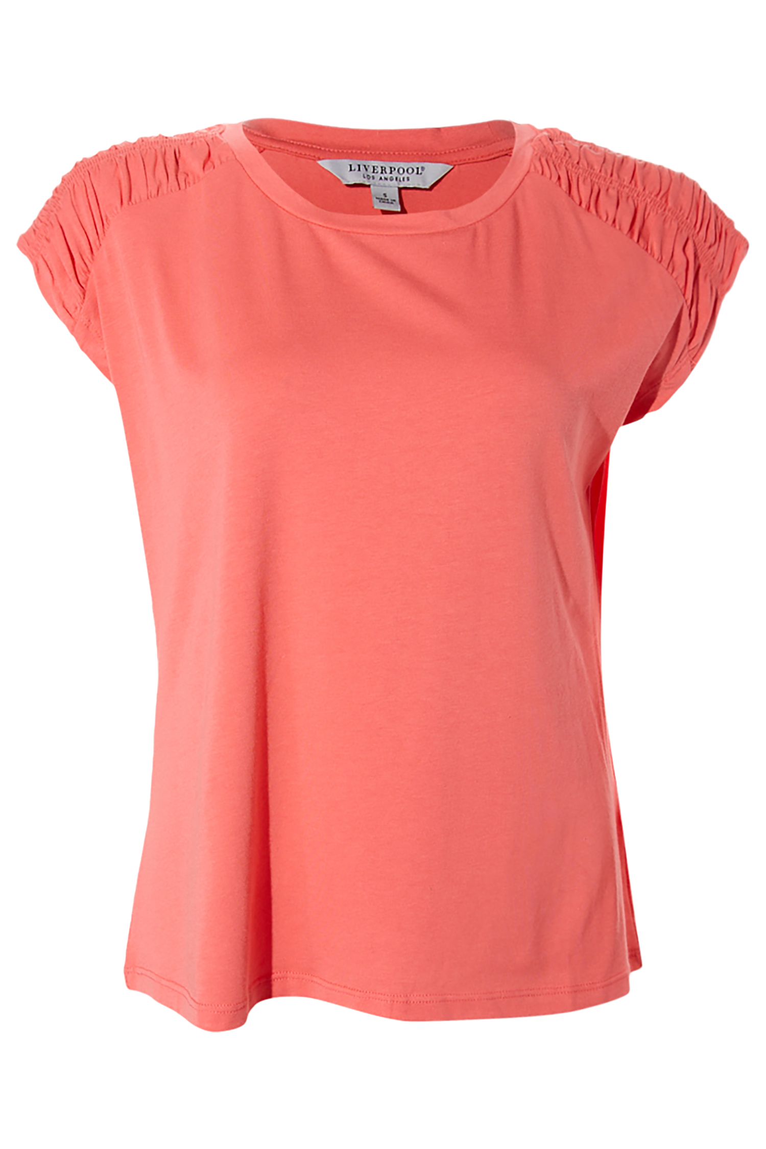 Liverpool Smocked Shoulder Raglan Top