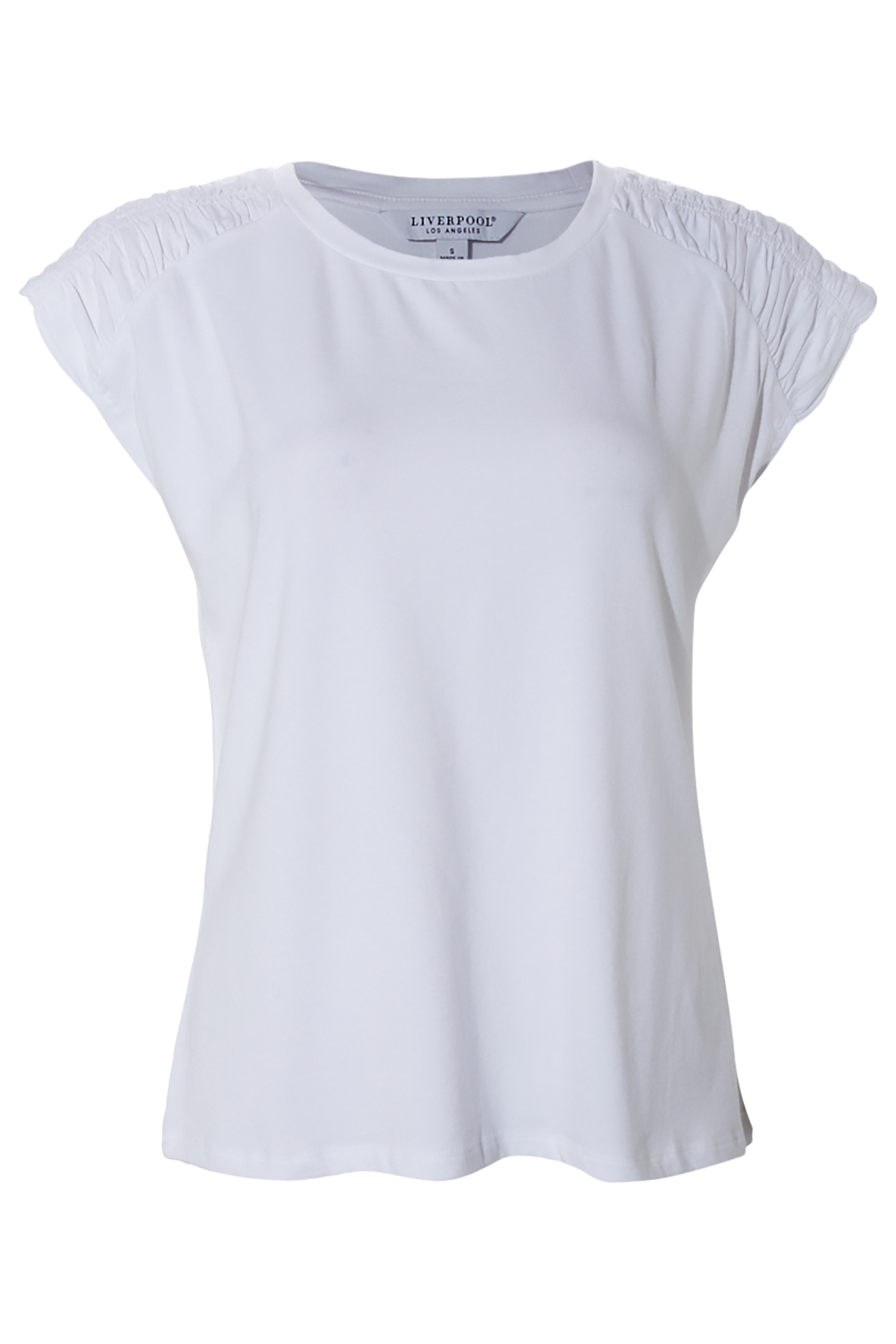 Liverpool Smocked Shoulder Raglan Top