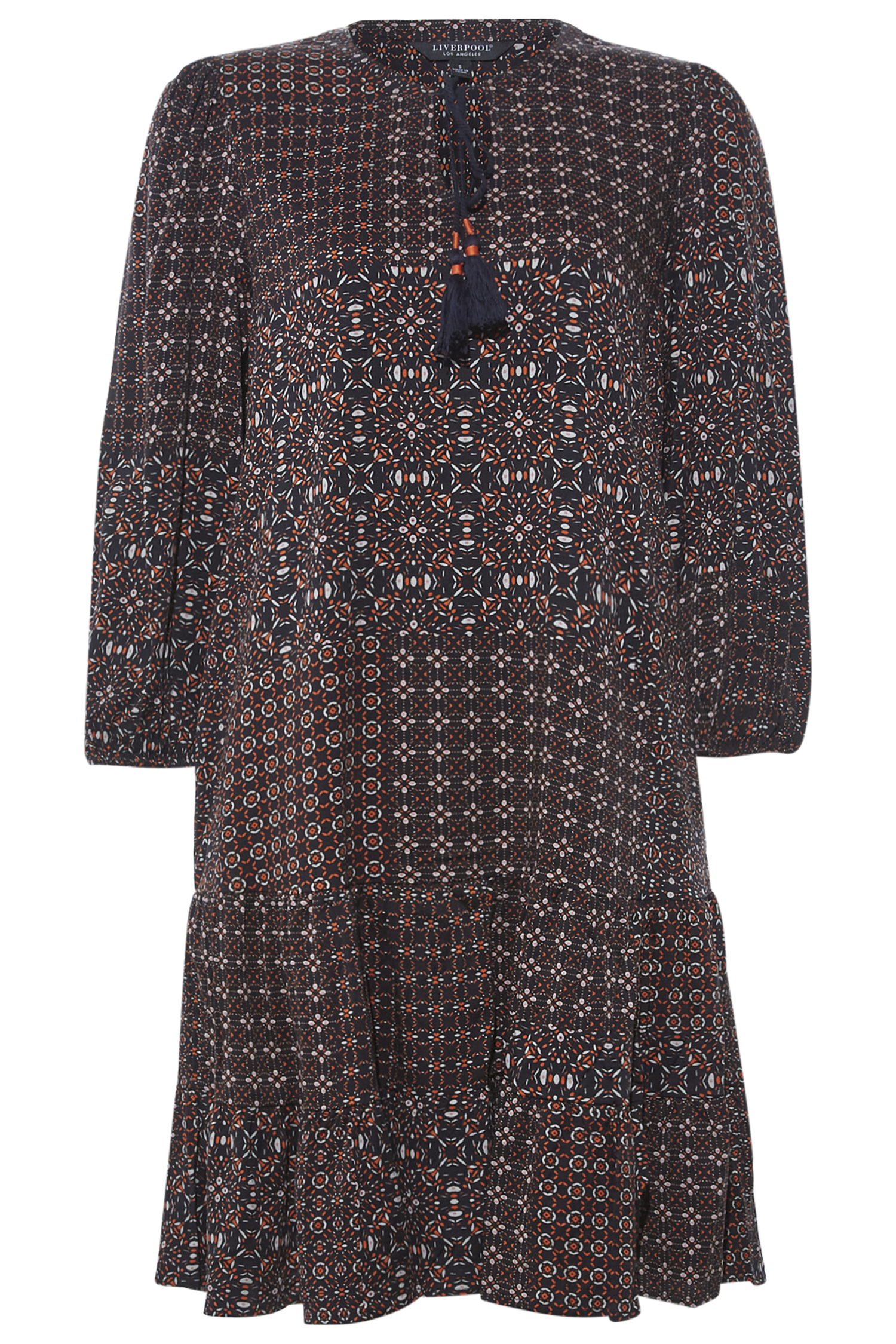 Liverpool Split Neck Printed Dress