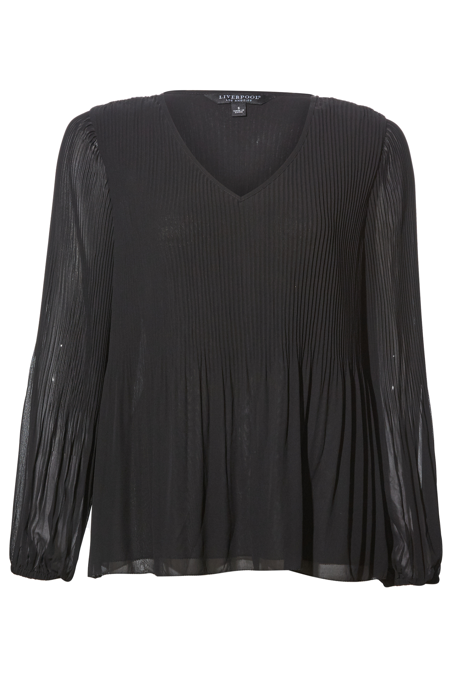 Liverpool Long Sleeve Pleated Blouse